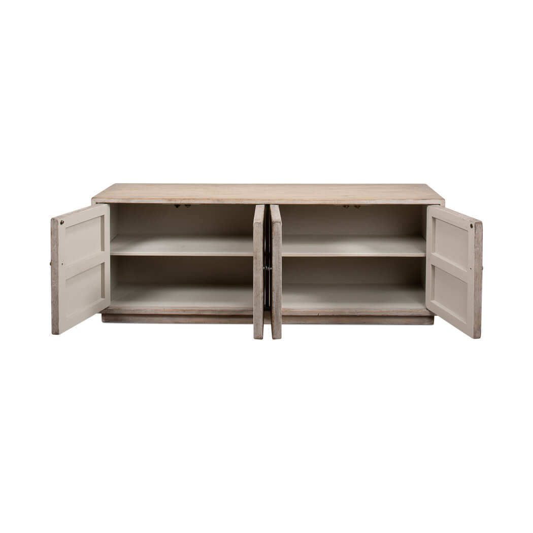 Rustic Chevron Modern Media Cabinet - English Georgian America