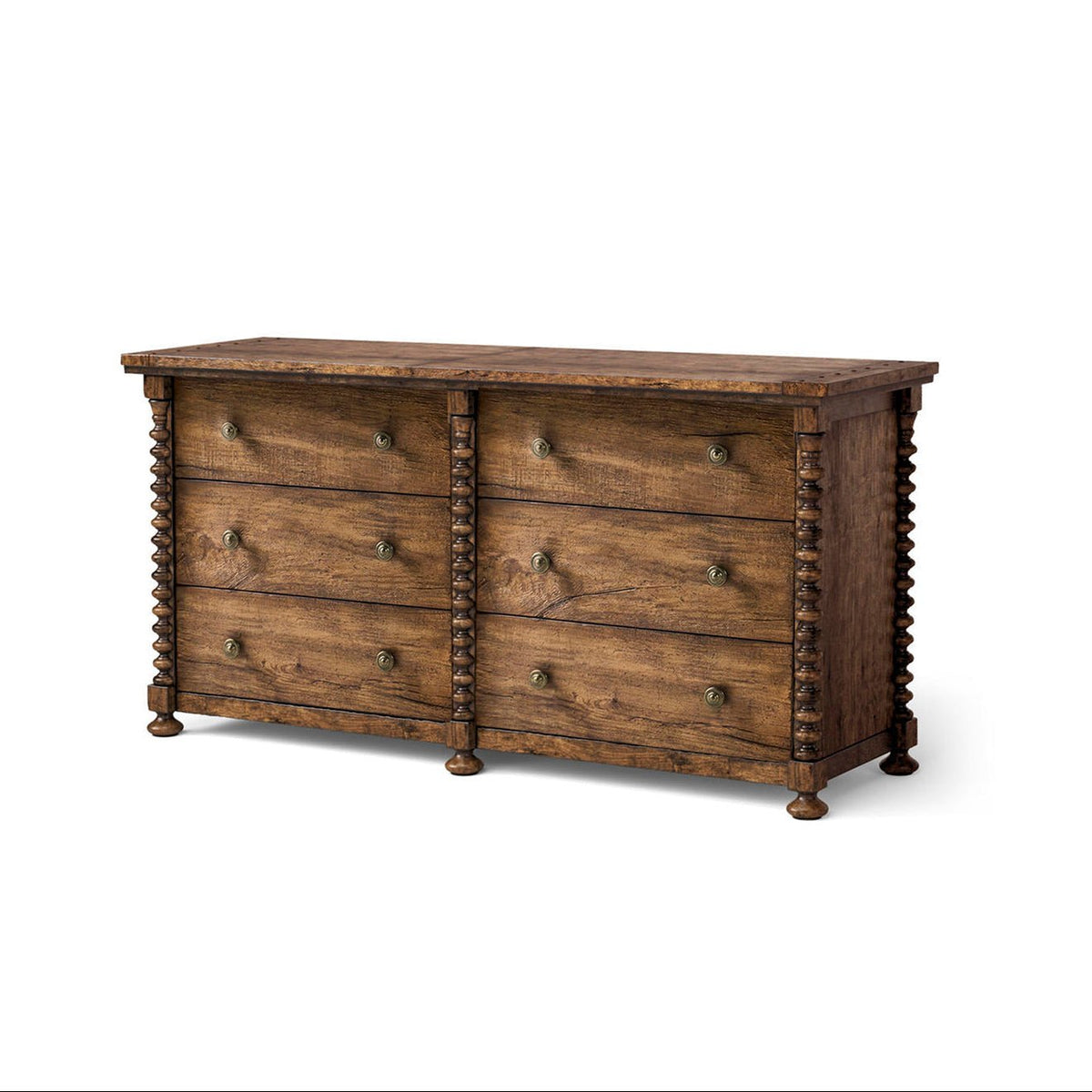 Rustic Colonial Double Dresser - English Georgian America