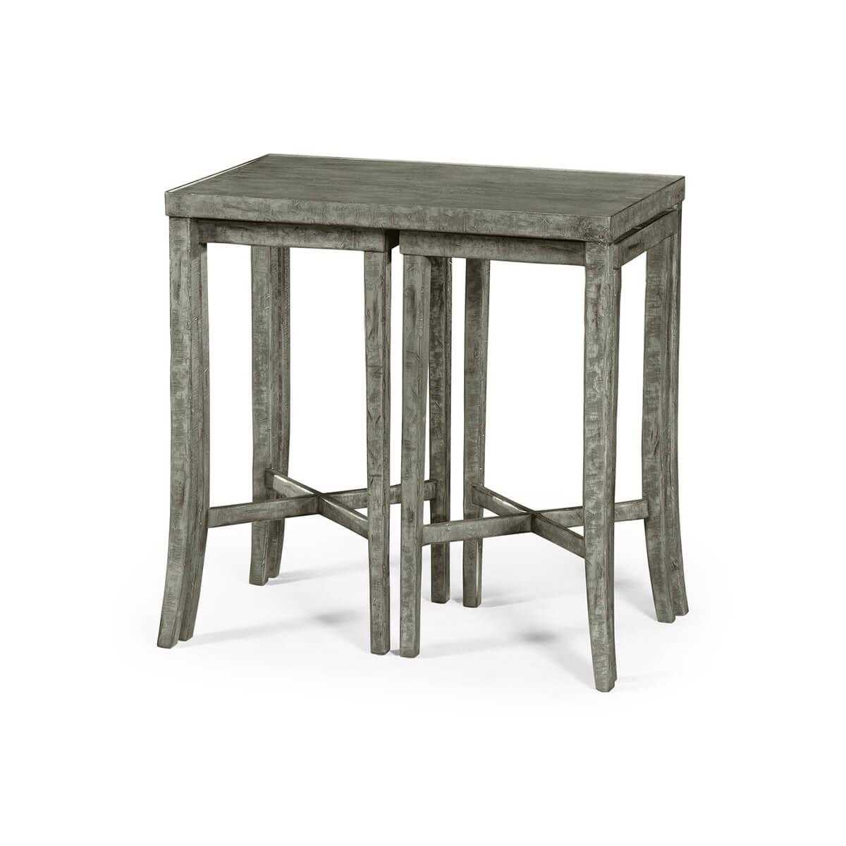 Rustic Country Nesting Tables - Dark Grey - English Georgian America