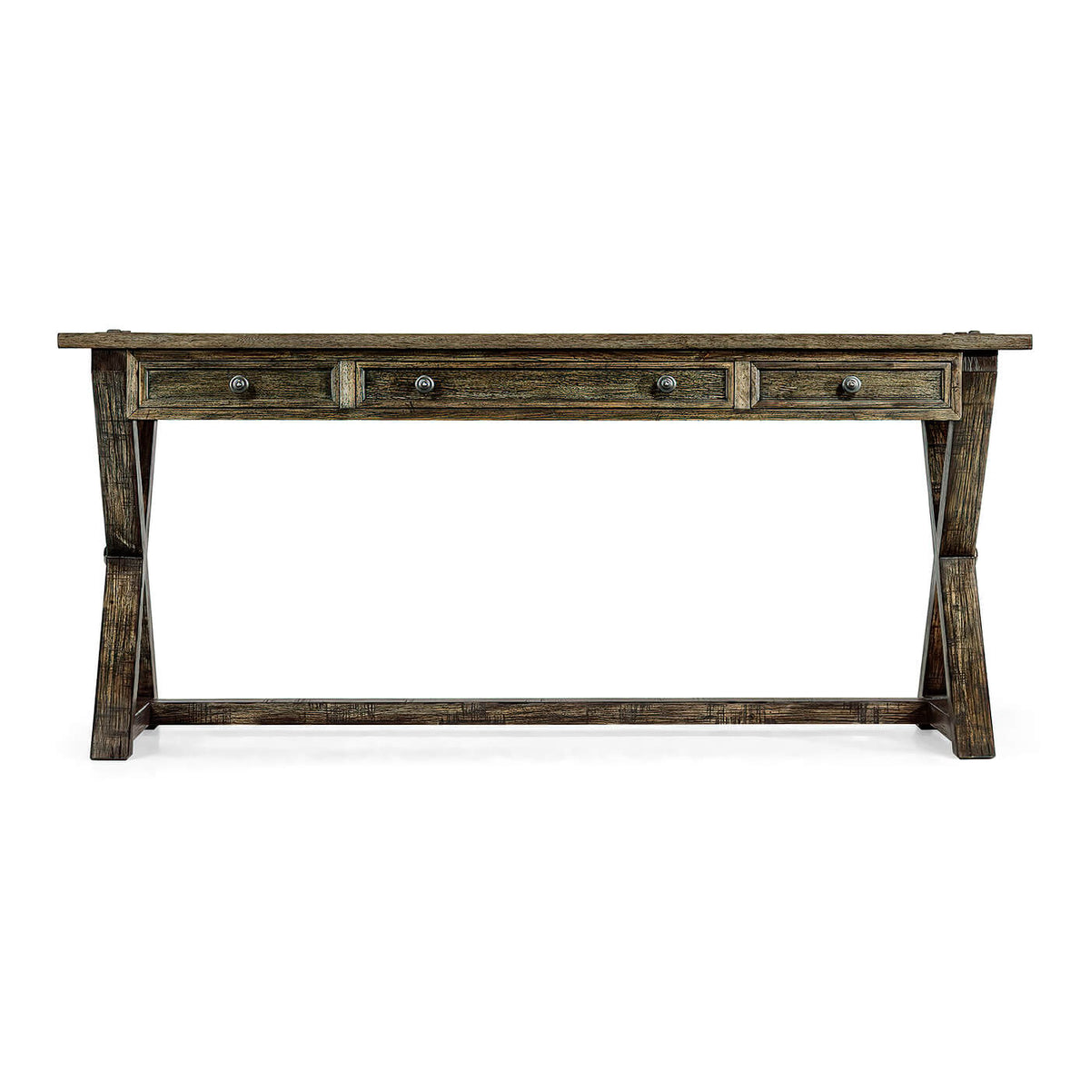 Rustic Country Walnut Desk - Driftwood finish - English Georgian America