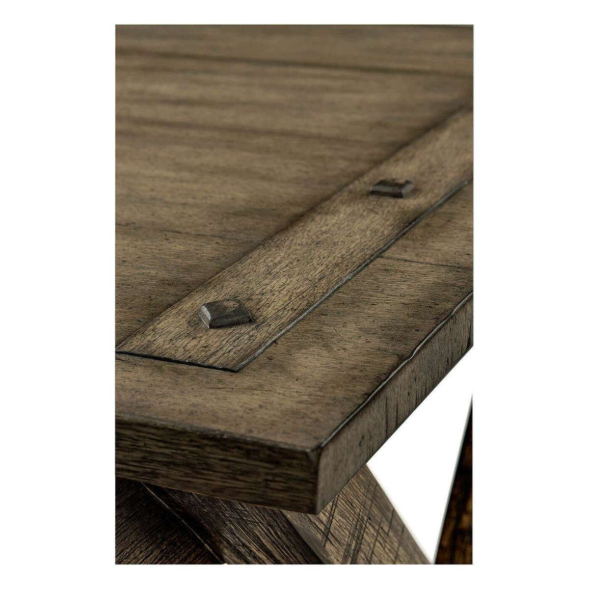 Rustic Country Walnut Desk - Driftwood finish - English Georgian America