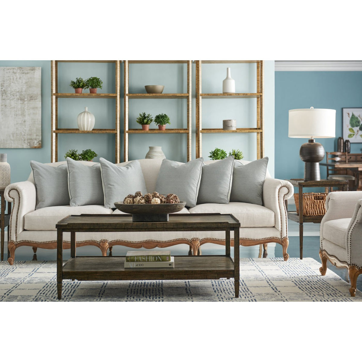 Rustic Country Walnut Etagere - English Georgian America