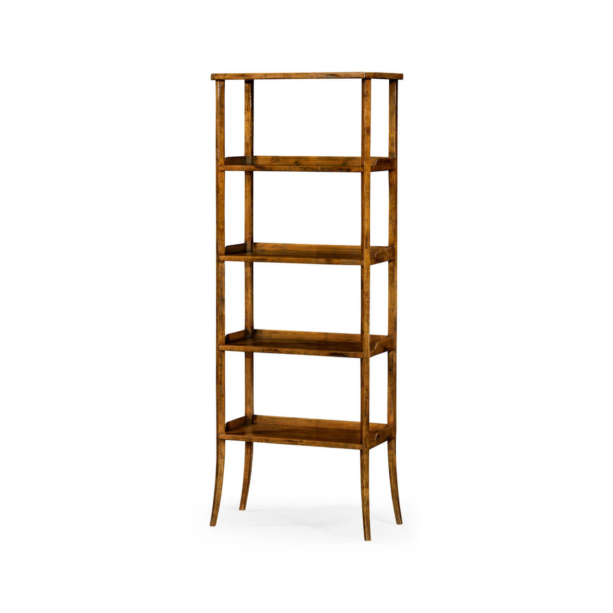 Rustic Country Walnut Etagere - English Georgian America