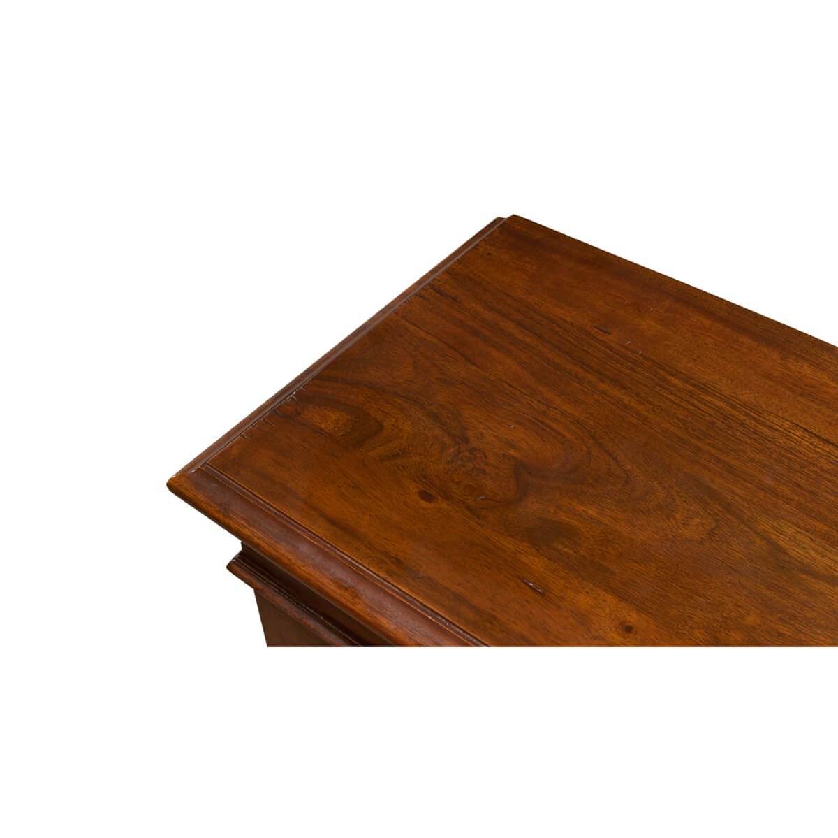 Rustic Country Walnut Low Bookcase - English Georgian America