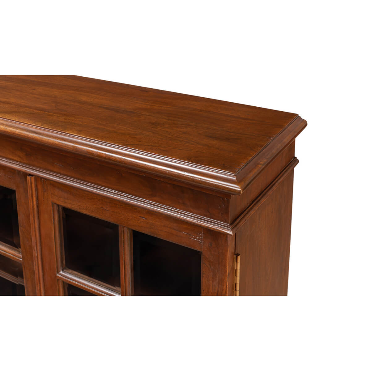 Rustic Country Walnut Low Bookcase - English Georgian America