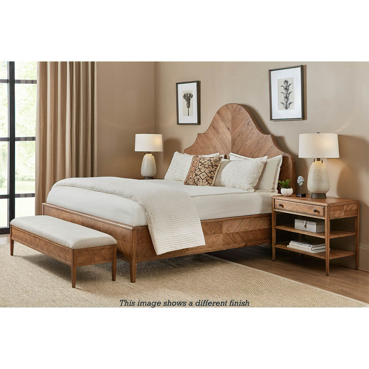 Rustic Dark Oak Nightstand - English Georgian America