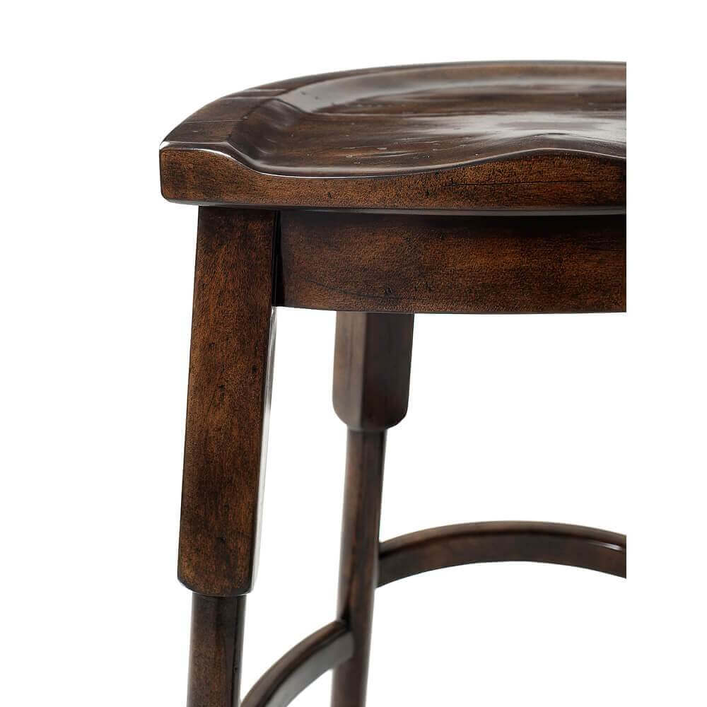 Rustic English Counter Stool - English Georgian America