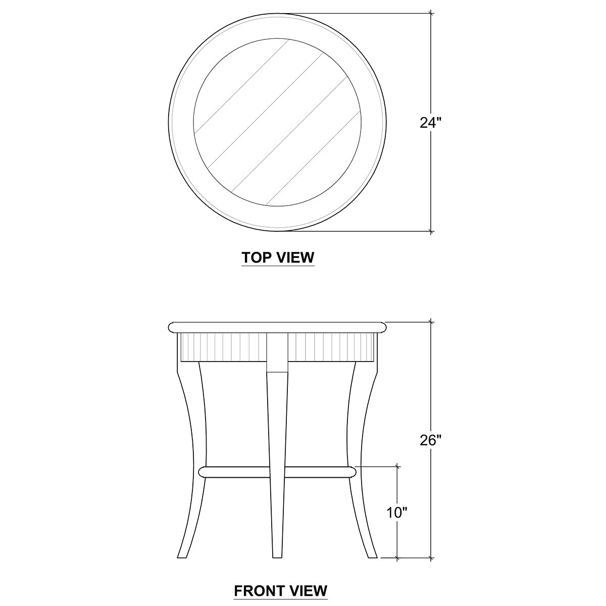 Rustic European Painted Round Side Table - English Georgian America