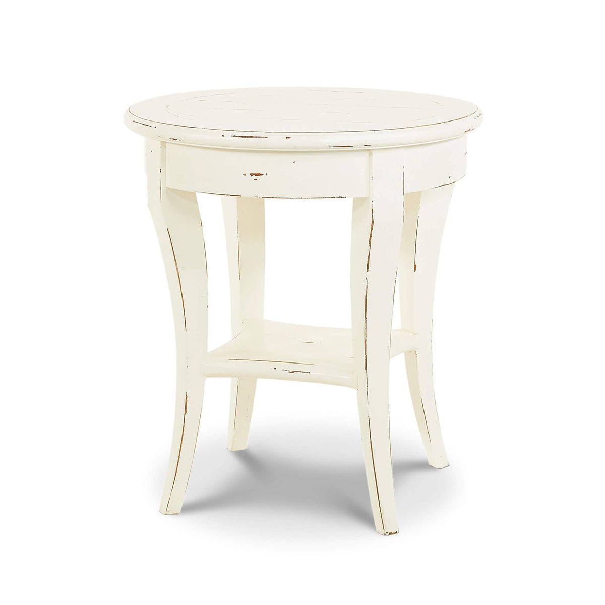 Rustic European Painted Round Side Table - English Georgian America