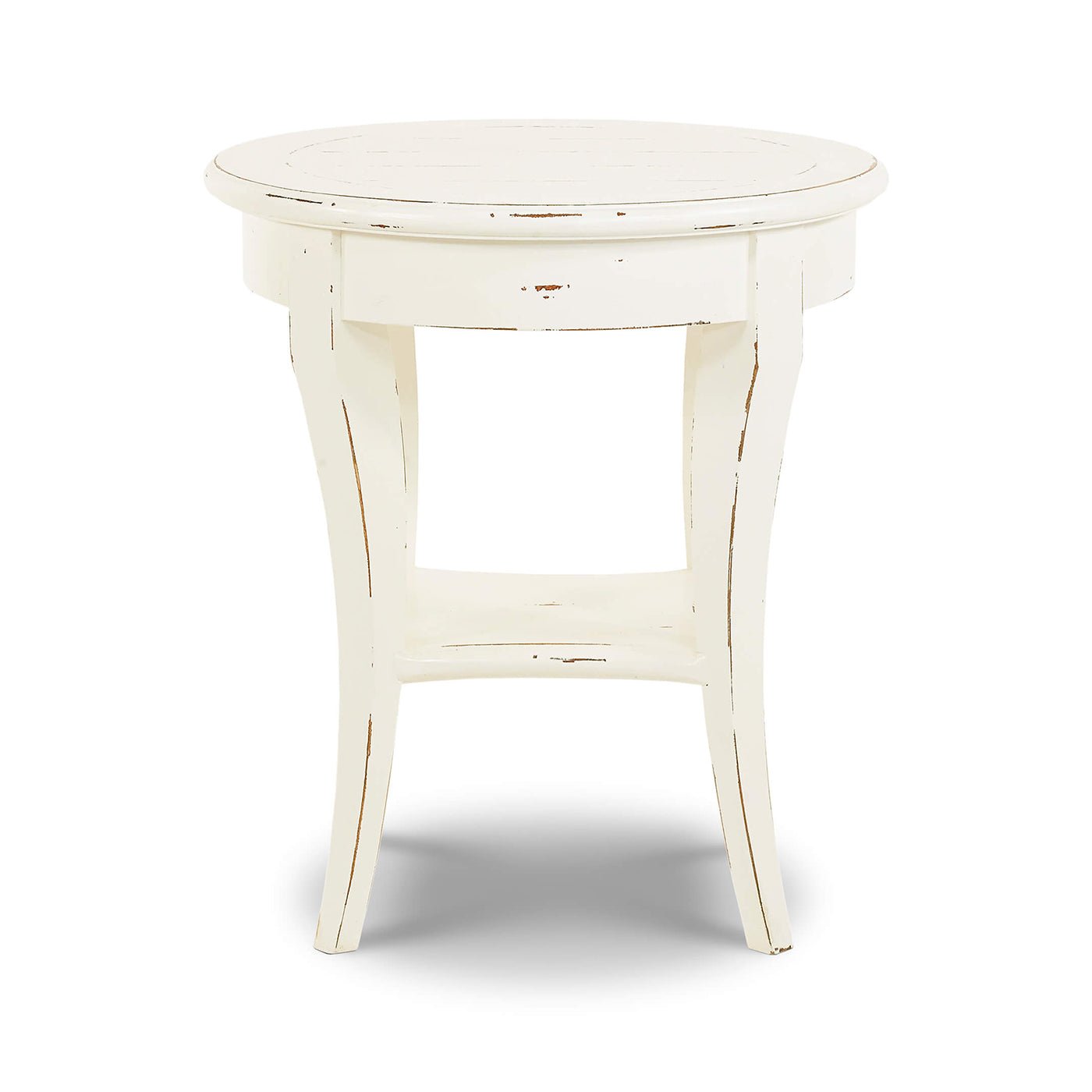 Rustic European Painted Round Side Table - English Georgian America