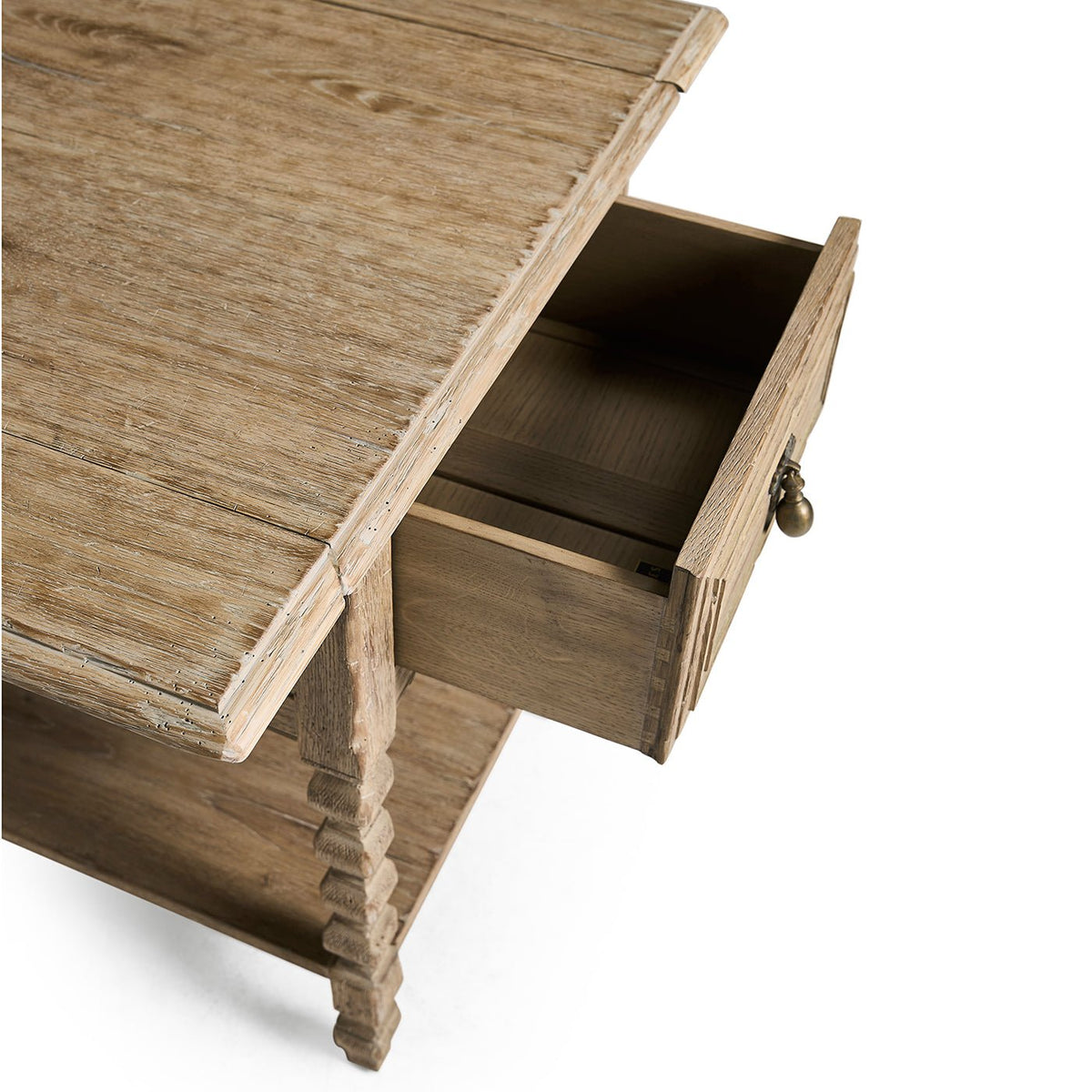 Rustic Farmhouse Dropleaf Side Table - English Georgian America