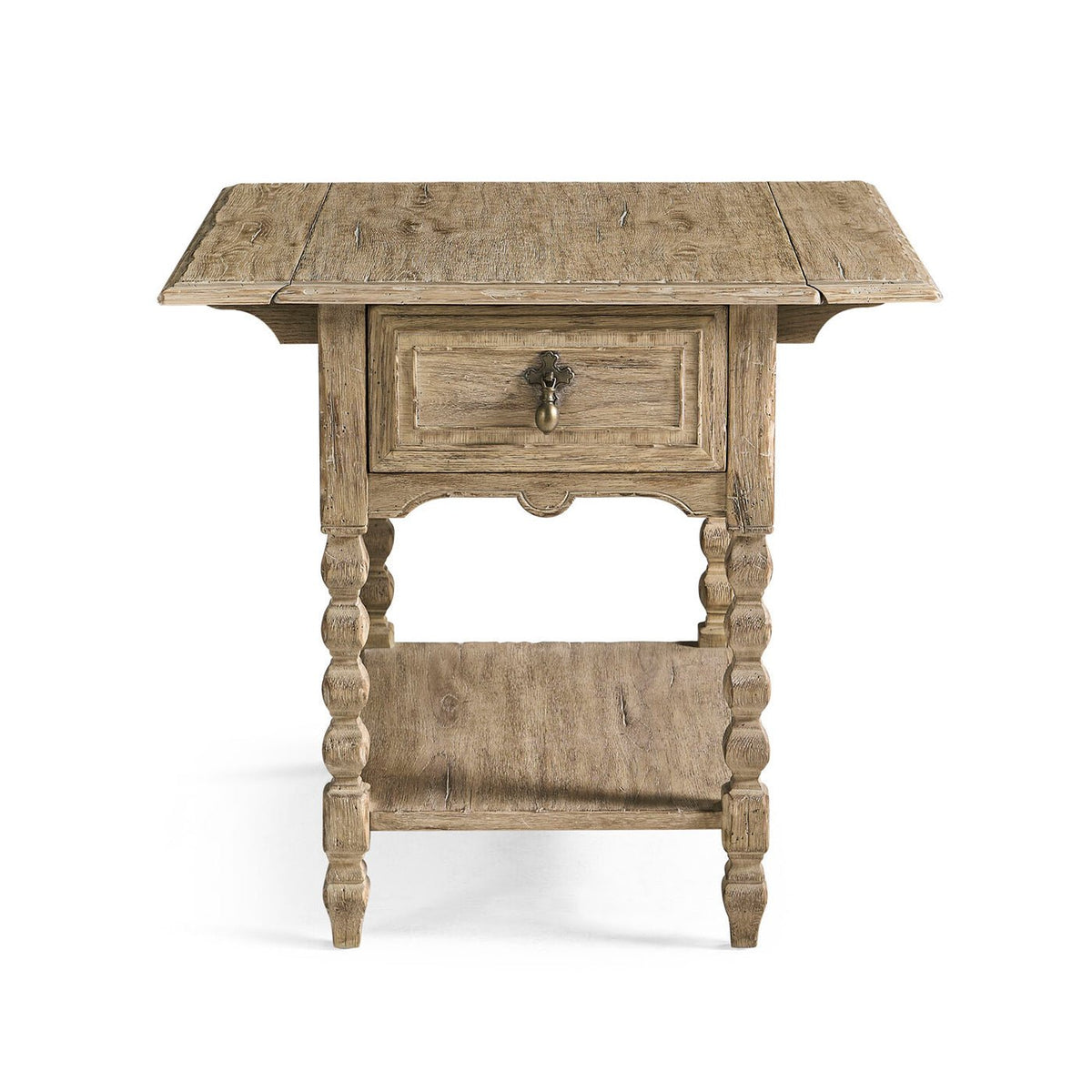 Rustic Farmhouse Dropleaf Side Table - English Georgian America
