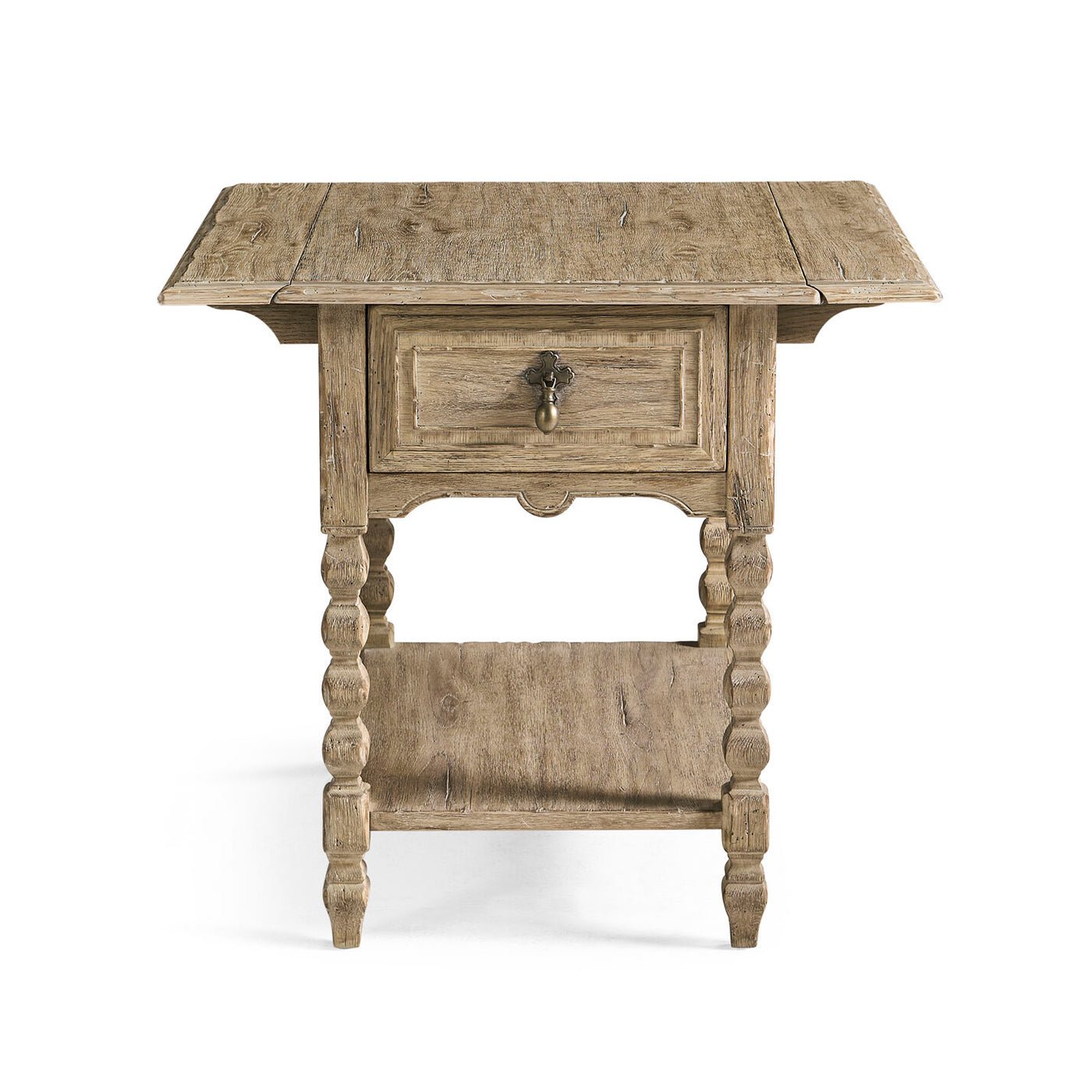 Rustic Farmhouse Dropleaf Side Table - English Georgian America