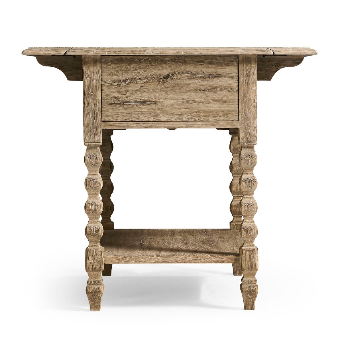 Rustic Farmhouse Dropleaf Side Table - English Georgian America