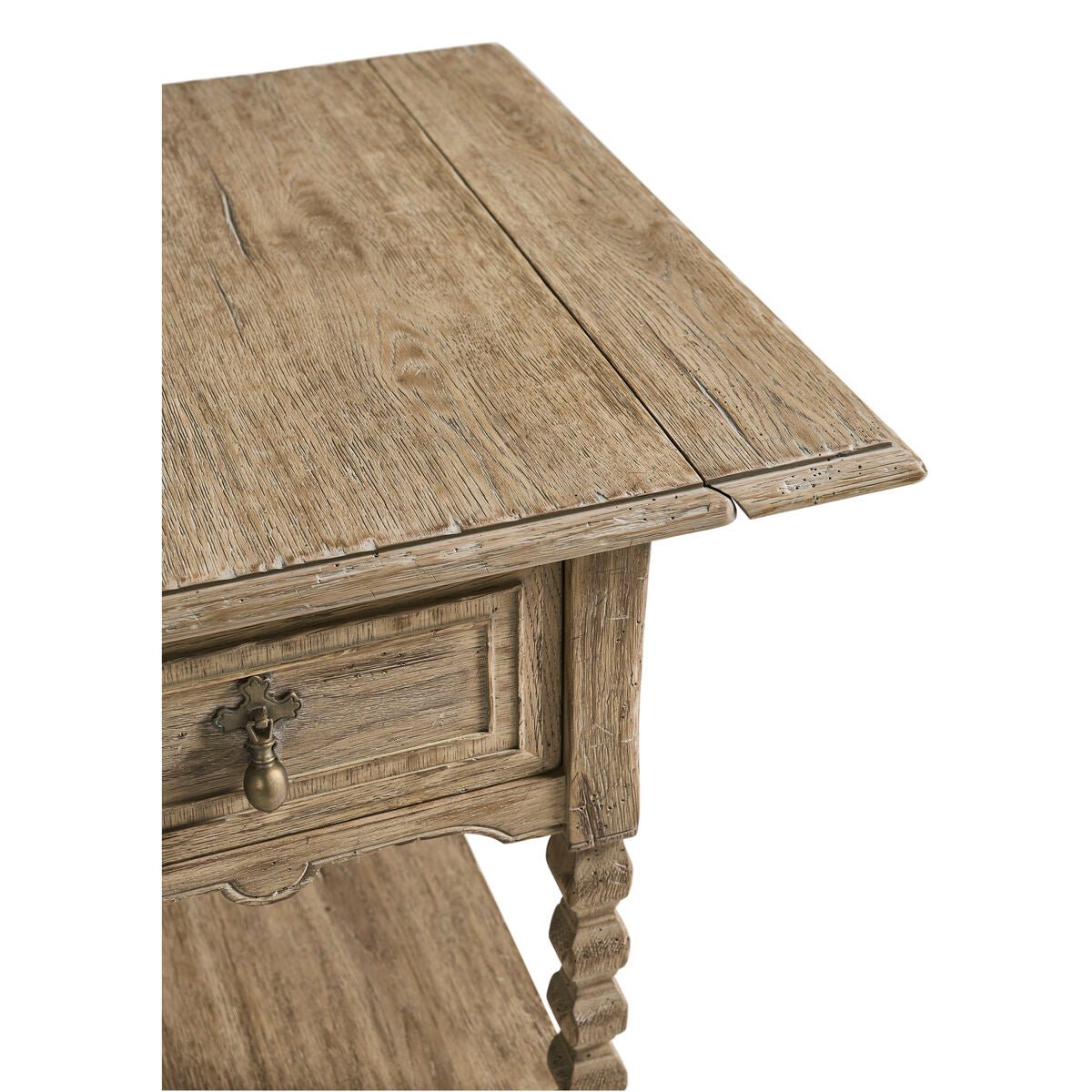 Rustic Farmhouse Dropleaf Side Table - English Georgian America