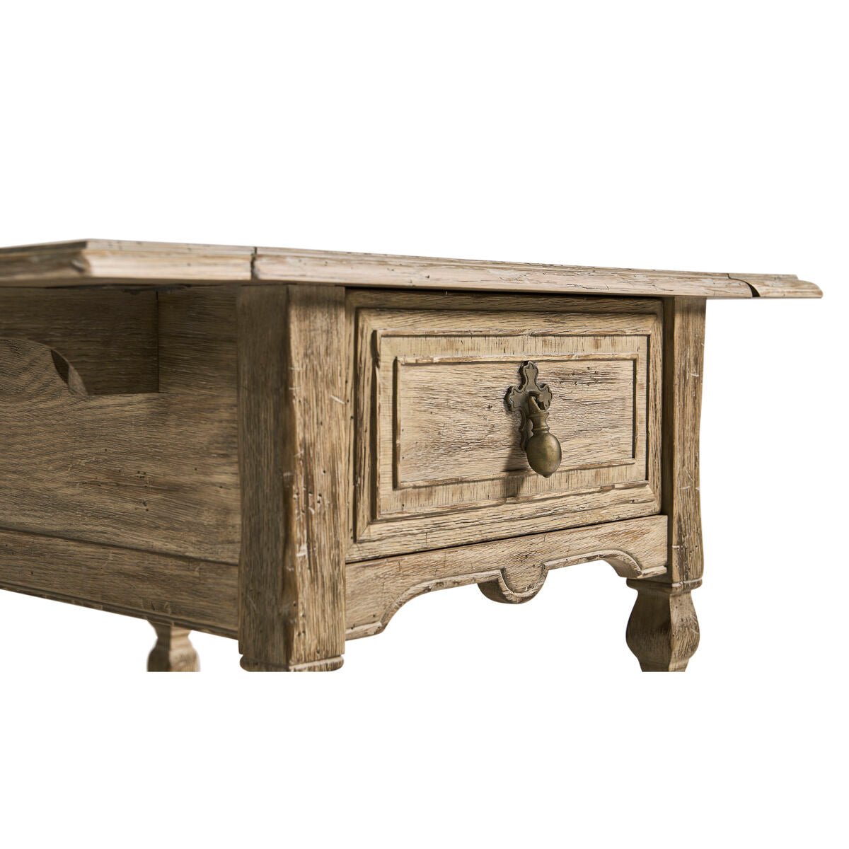 Rustic Farmhouse Dropleaf Side Table - English Georgian America