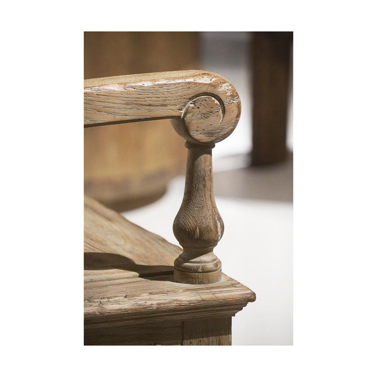 Rustic Farmhouse Hall Bench with Storage - English Georgian America