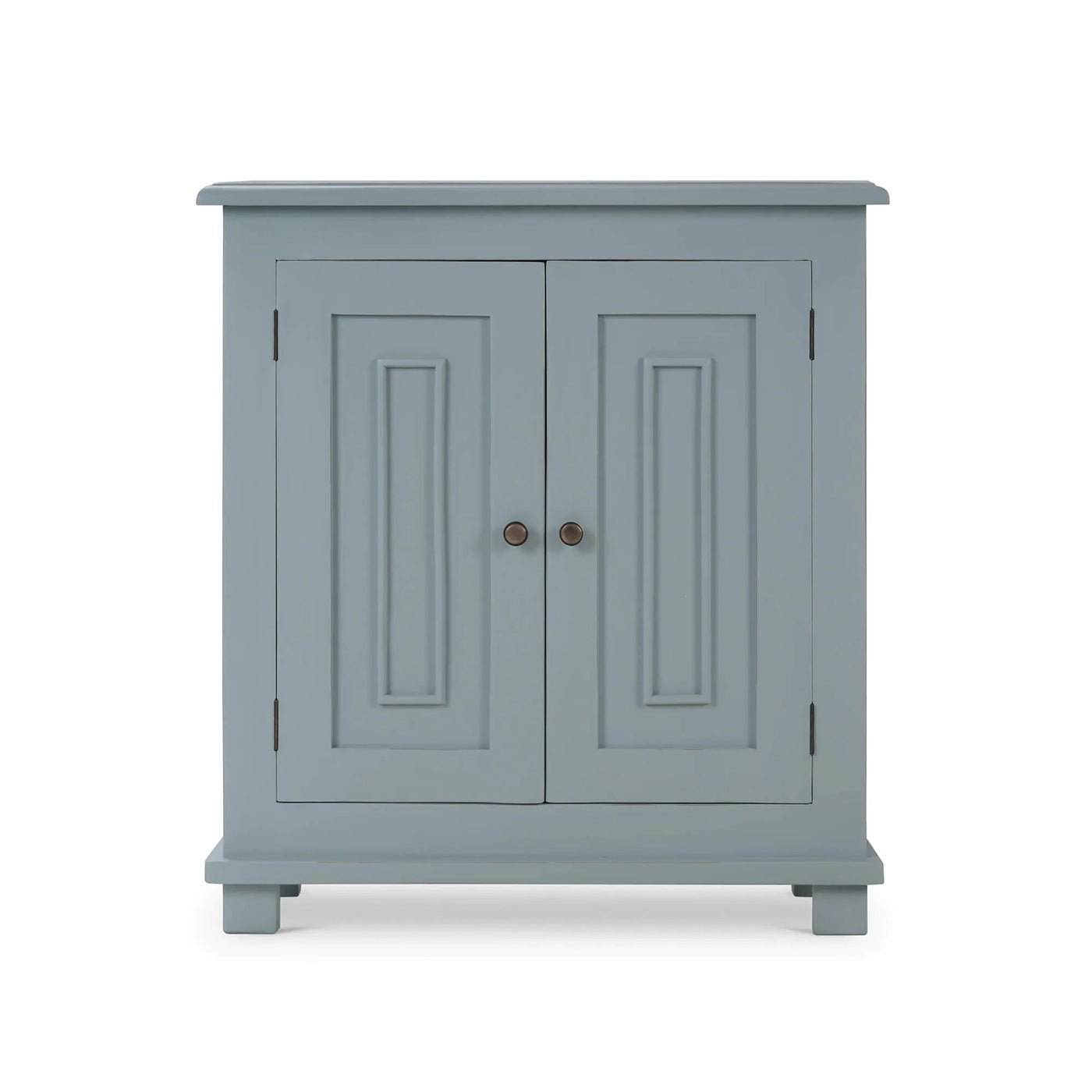 Rustic Farmhouse Side Cabinet - Ocean Blue - English Georgian America