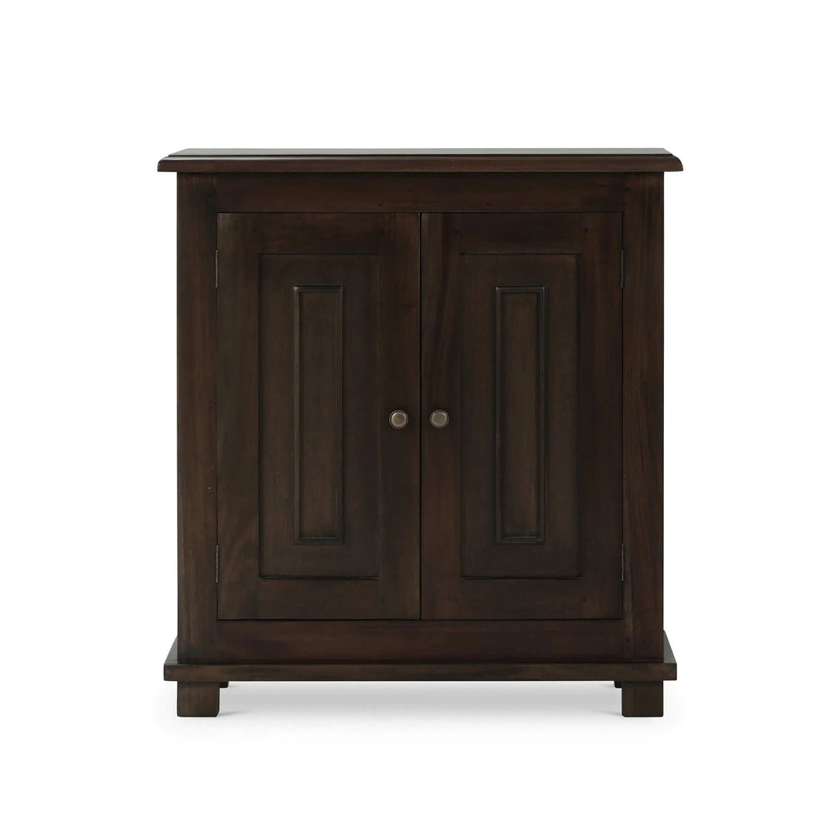 Rustic Farmhouse Side Cabinet - Walnut Finish - English Georgian America
