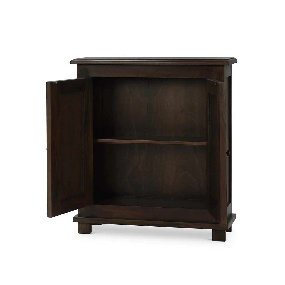 Rustic Farmhouse Side Cabinet - Walnut Finish - English Georgian America