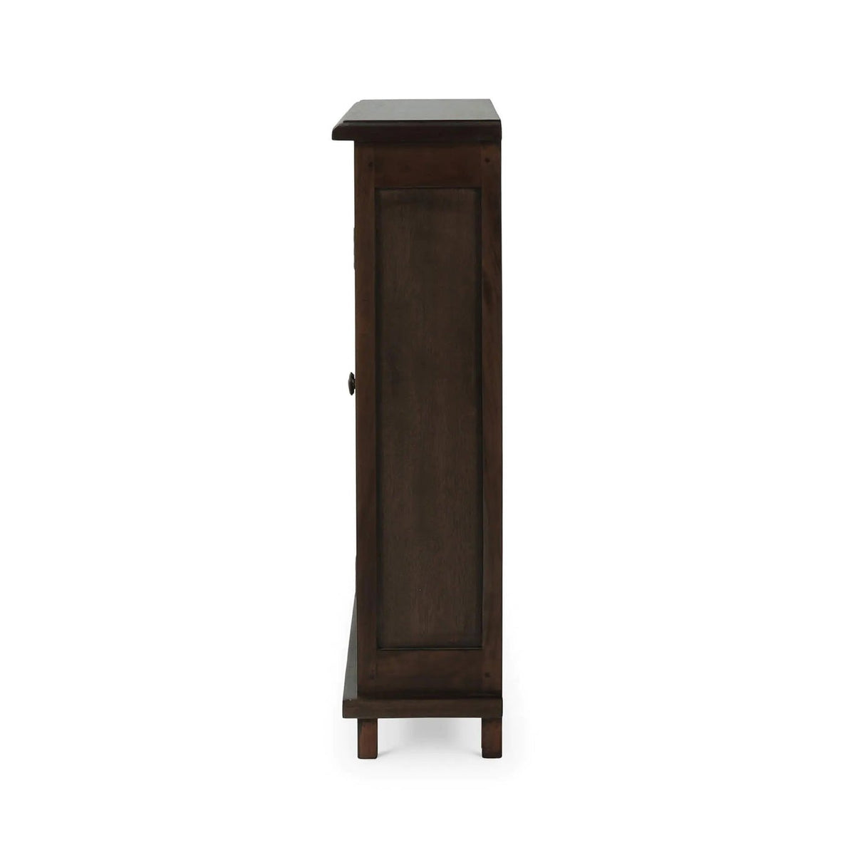 Rustic Farmhouse Side Cabinet - Walnut Finish - English Georgian America