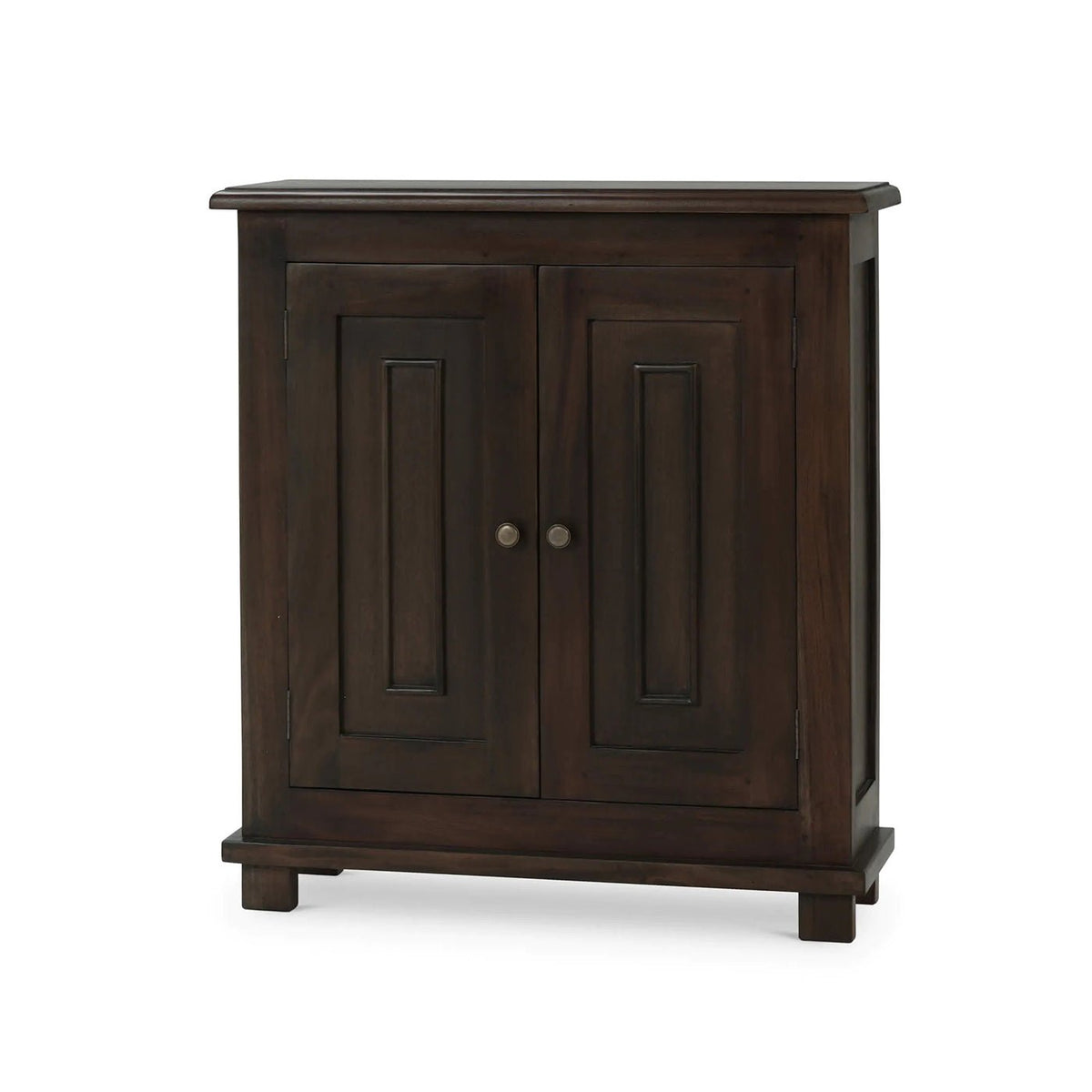 Rustic Farmhouse Side Cabinet - Walnut Finish - English Georgian America