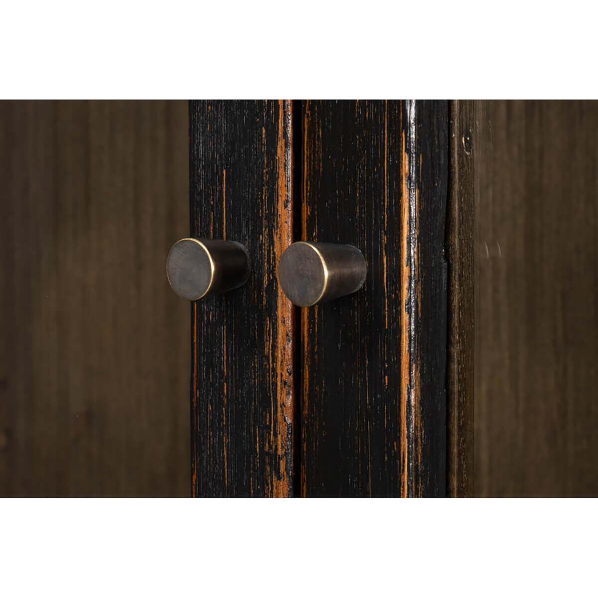 Rustic Farmhouse Style Black Bookcase - English Georgian America