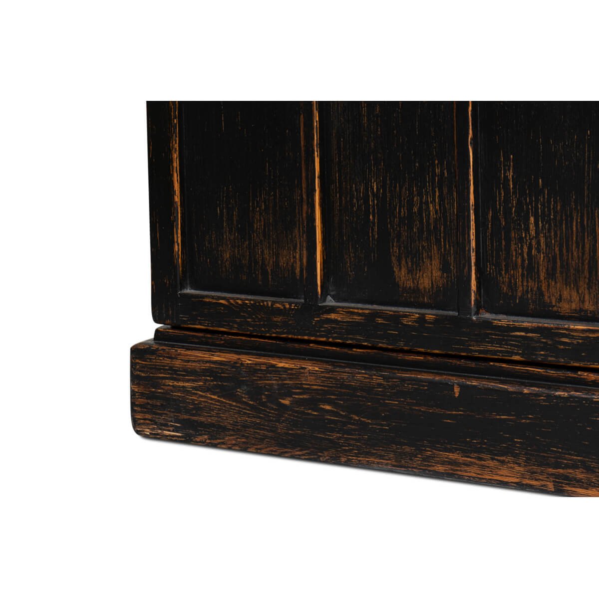 Rustic Farmhouse Style Black Bookcase - English Georgian America
