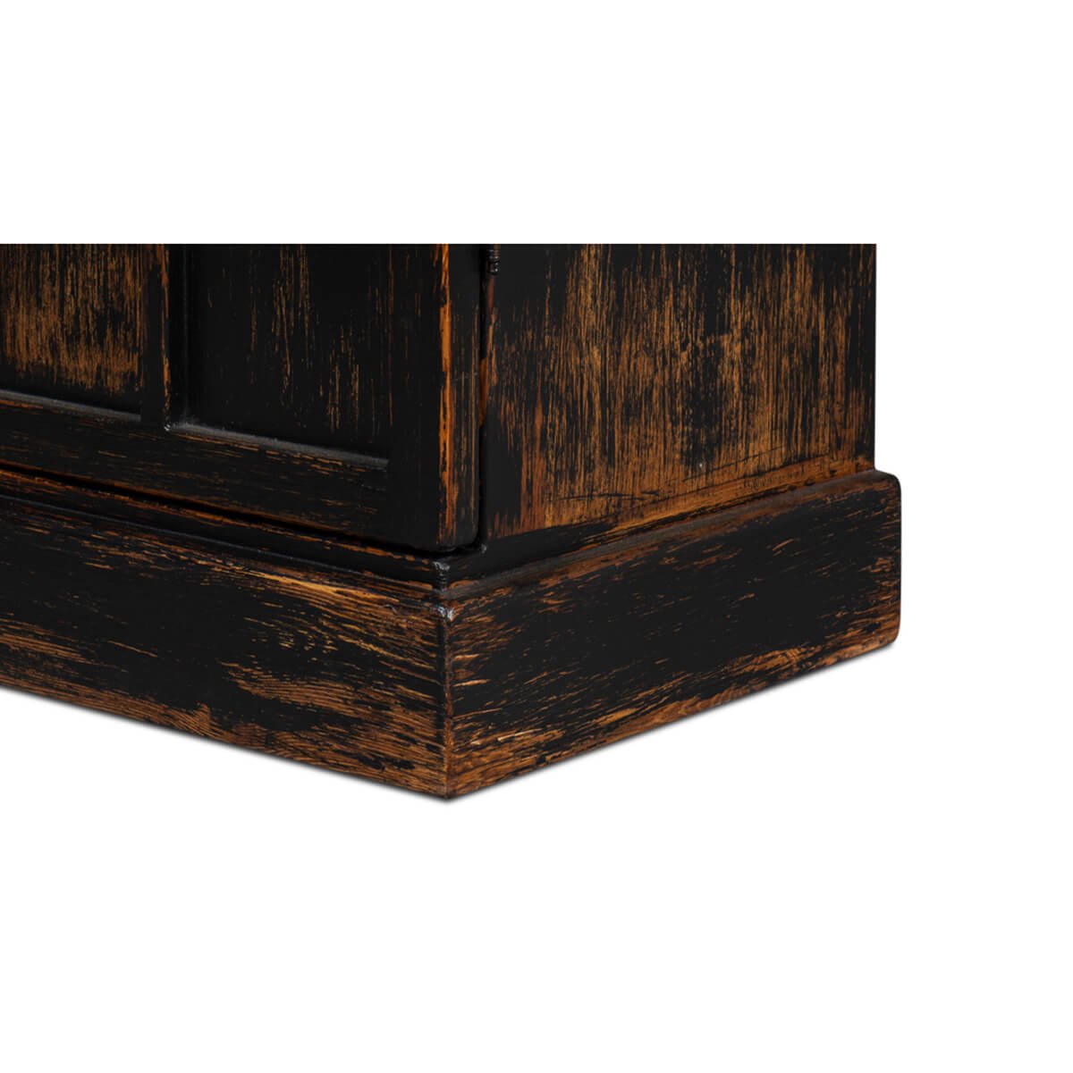 Rustic Farmhouse Style Black Bookcase - English Georgian America