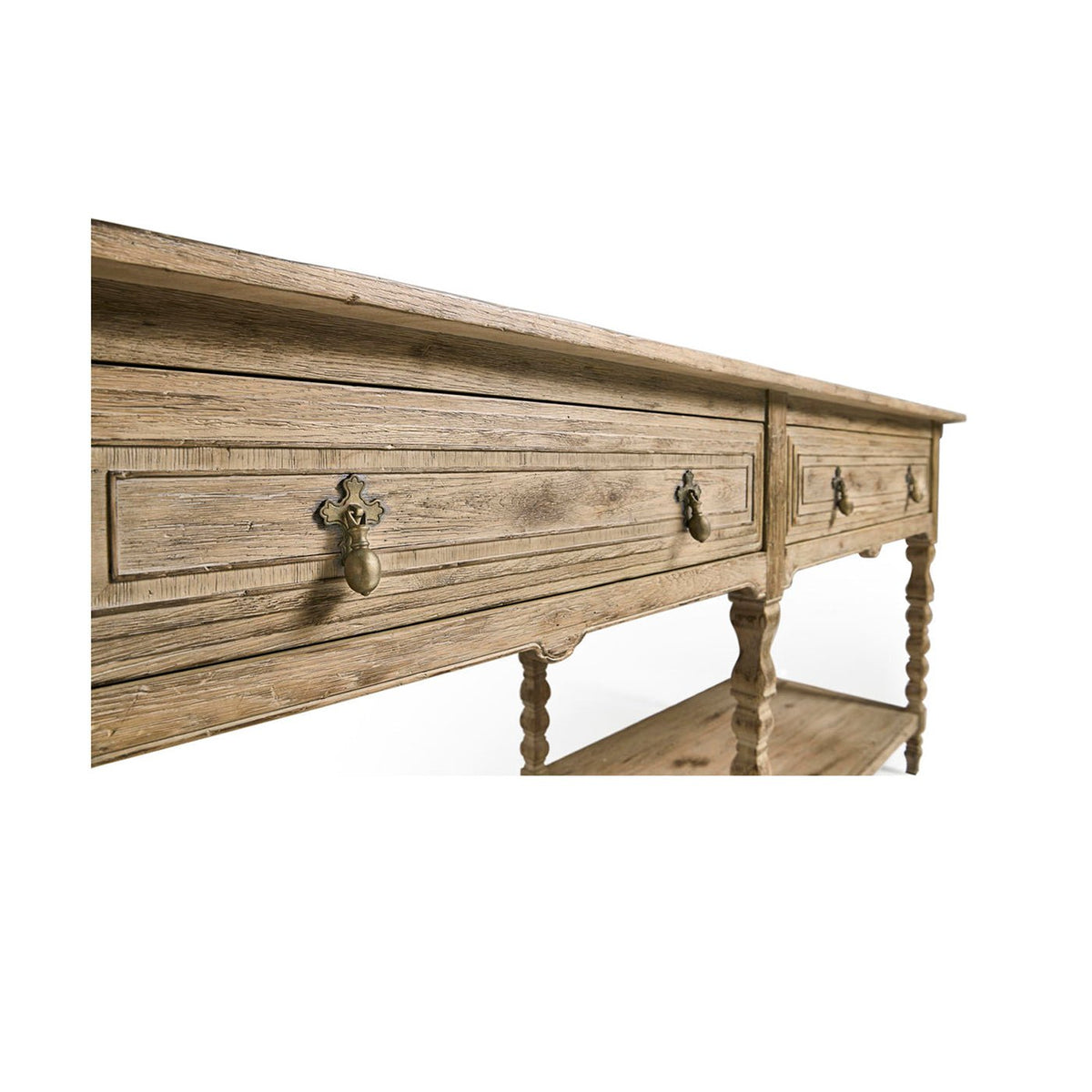Rustic Farmhouse Tapered - Leg Console Table - English Georgian America