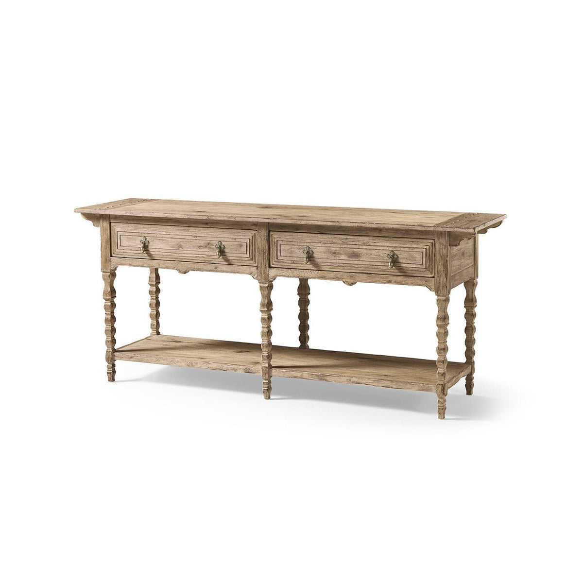 Rustic Farmhouse Tapered - Leg Console Table - English Georgian America