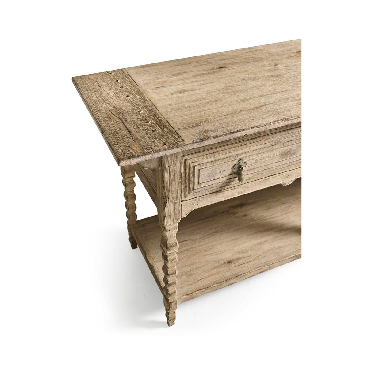 Rustic Farmhouse Tapered - Leg Console Table - English Georgian America