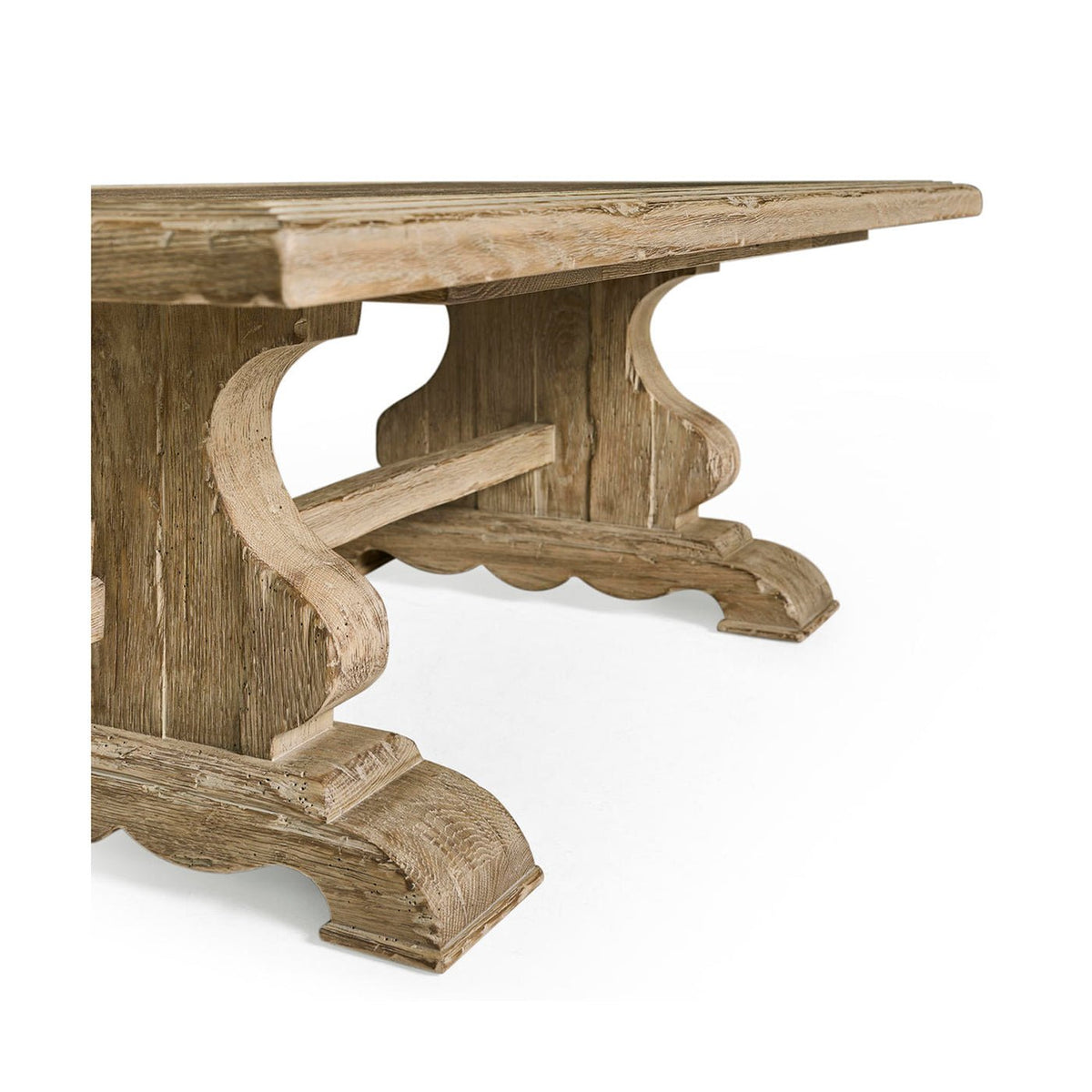 Rustic Farmhouse Trestle Coffee Table - English Georgian America