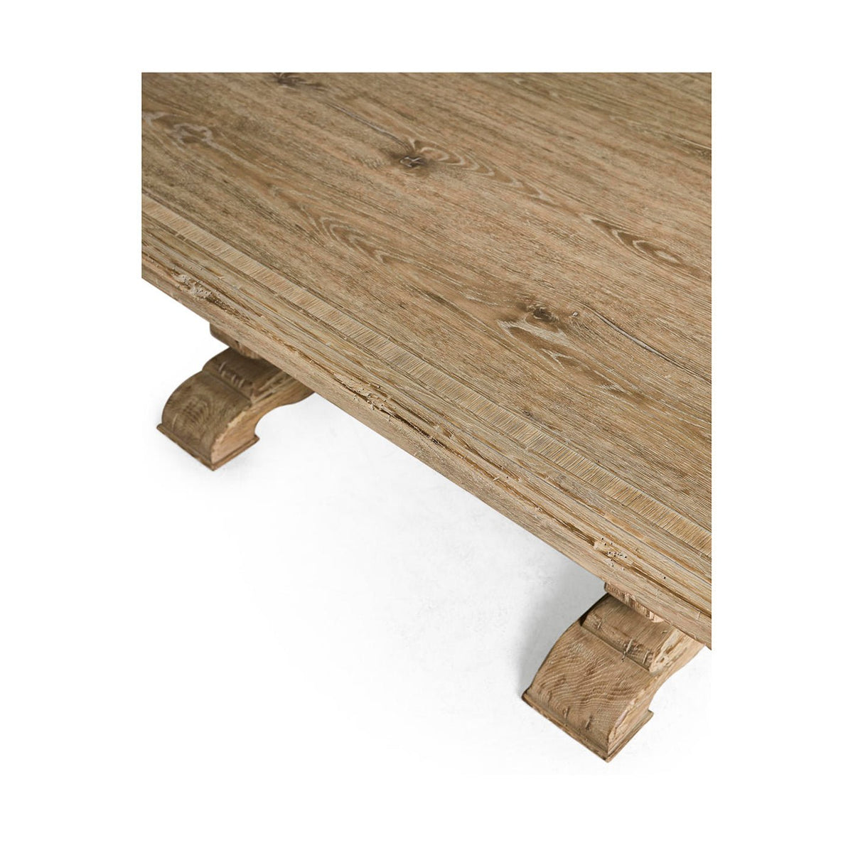 Rustic Farmhouse Trestle Coffee Table - English Georgian America