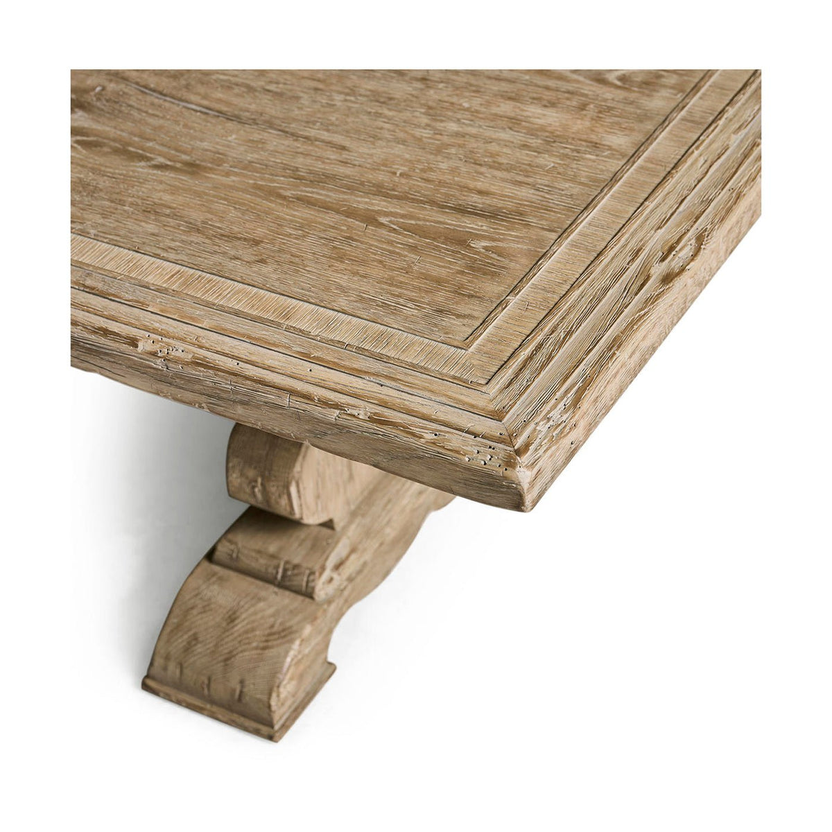 Rustic Farmhouse Trestle Coffee Table - English Georgian America