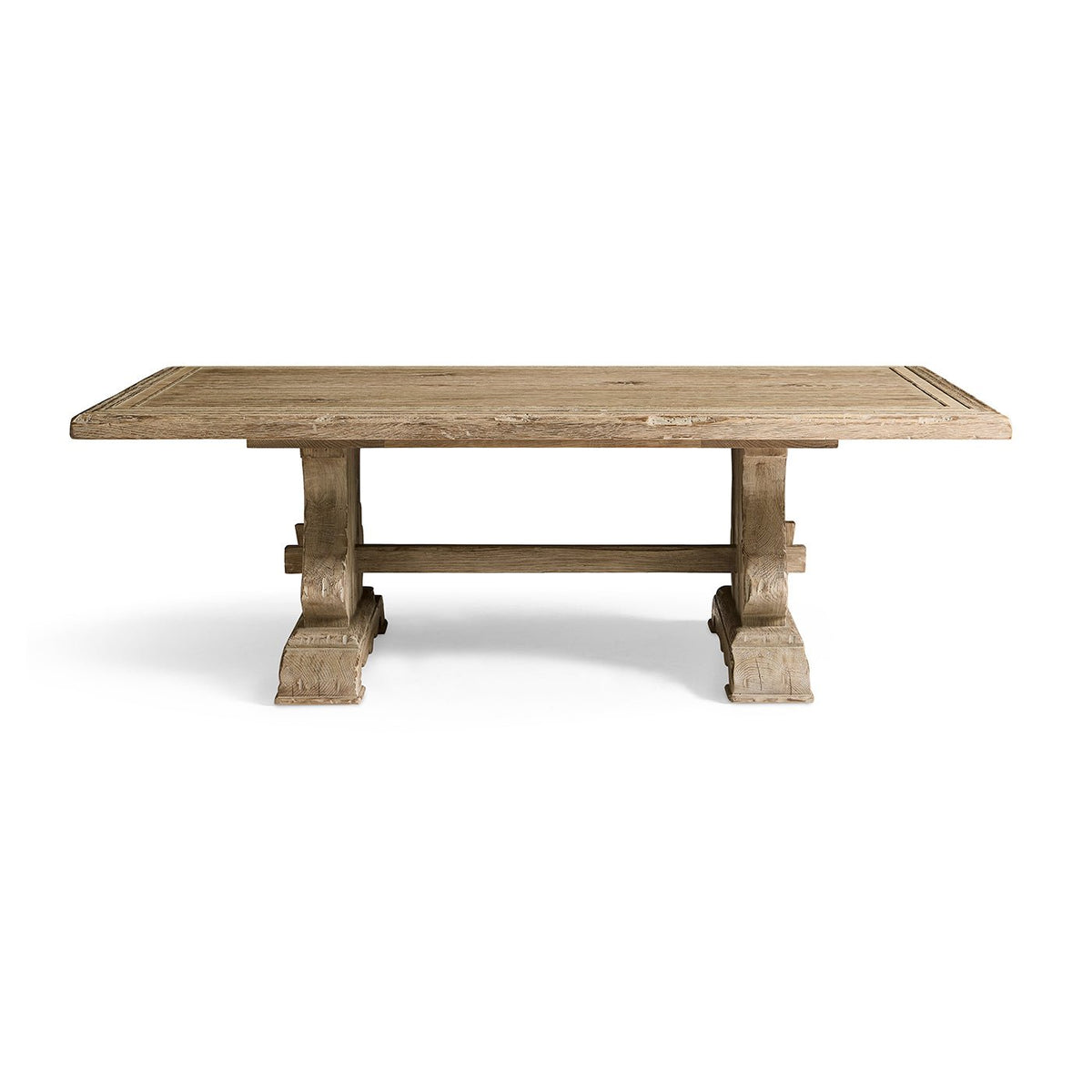Rustic Farmhouse Trestle Coffee Table - English Georgian America