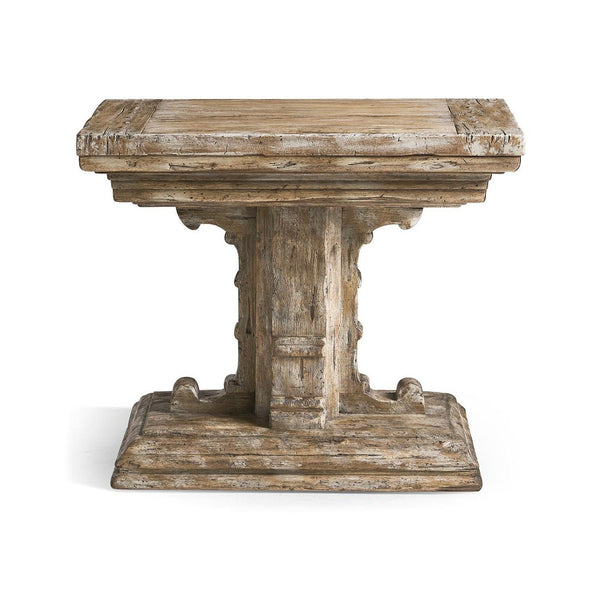 Rustic Farmhouse Trestle Wood Side Table for Luxurious Western Design ...