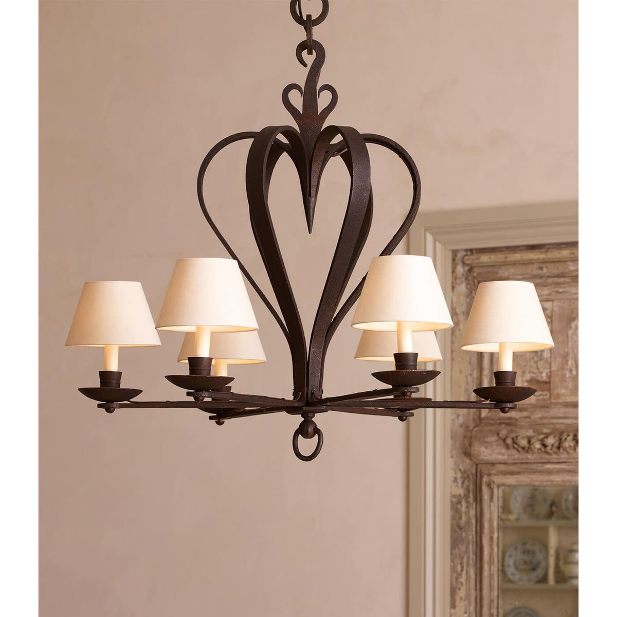 Rustic French Bastille Chandelier - English Georgian America