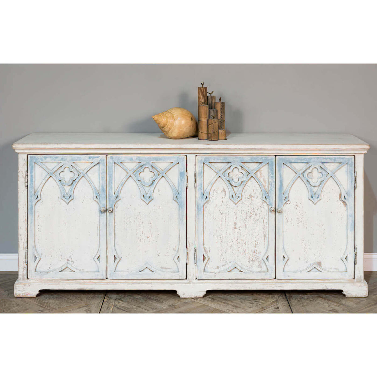Rustic French Gothic Cabinet - English Georgian America