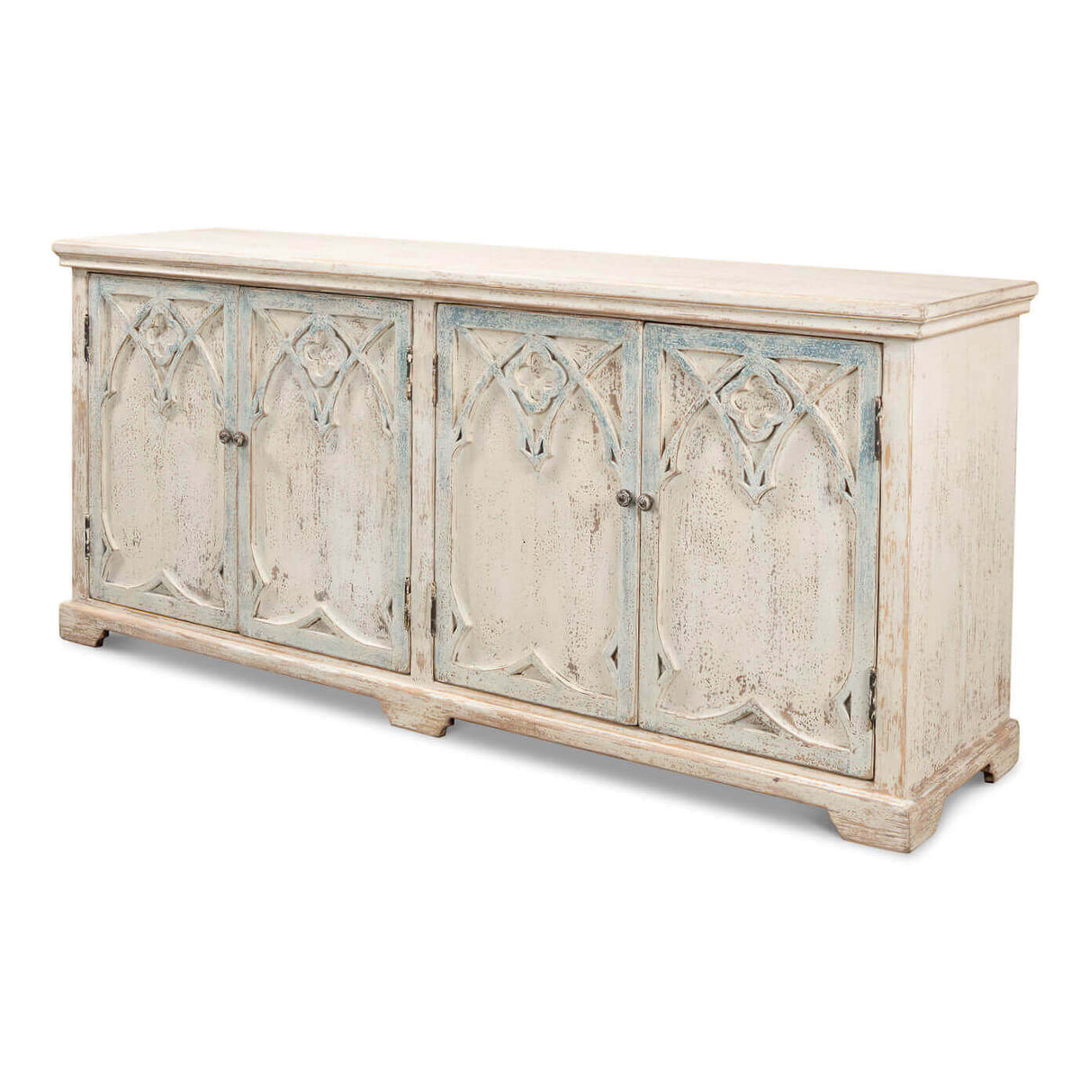 Rustic French Gothic Cabinet - English Georgian America