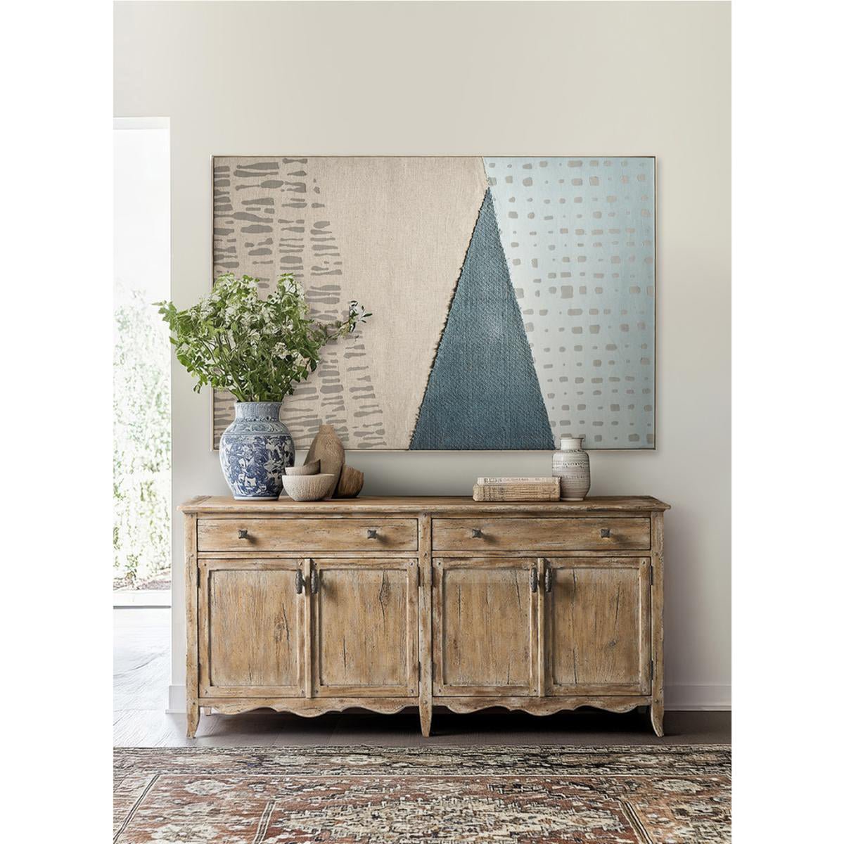 Rustic French Provincial Sideboard - English Georgian America