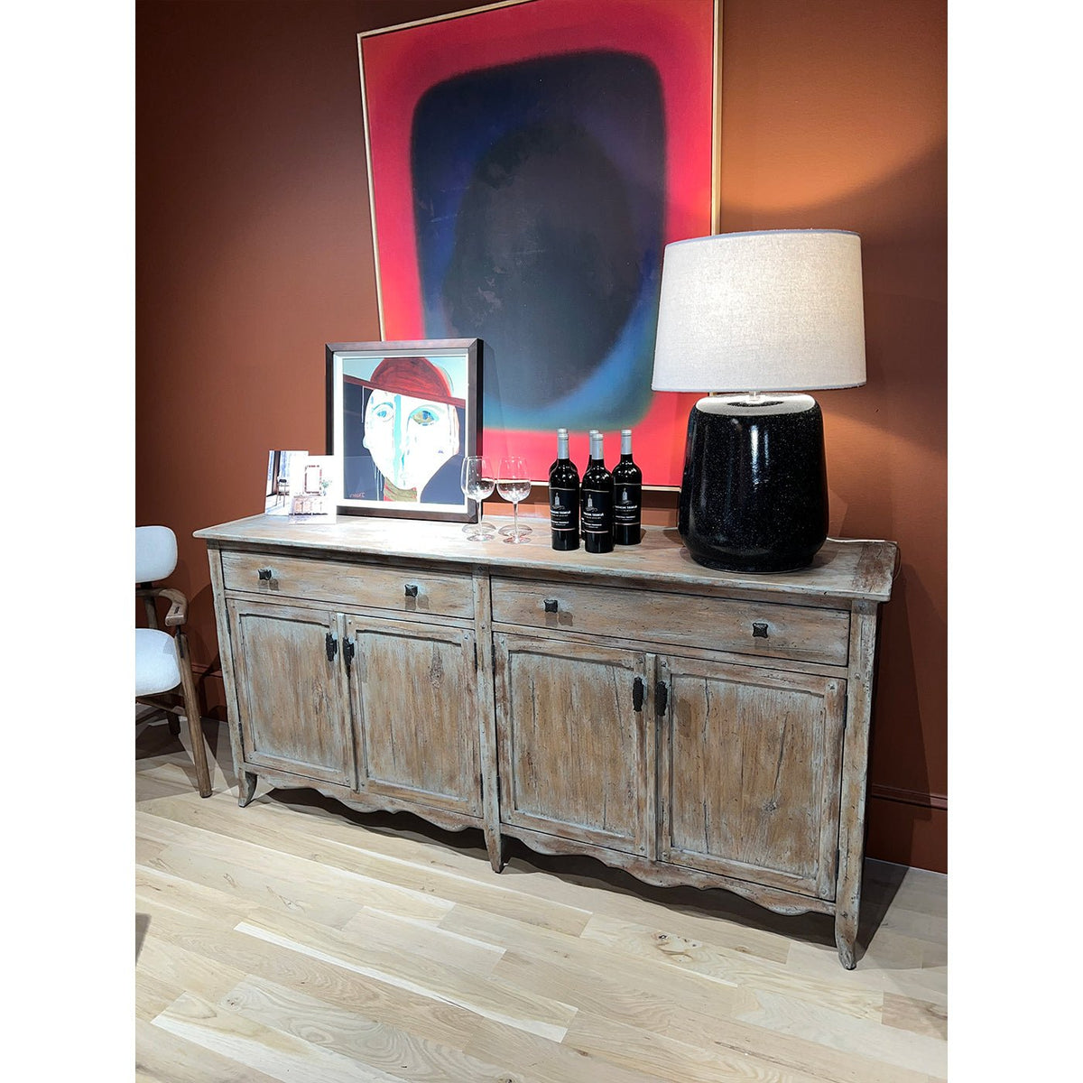 Rustic French Provincial Sideboard - English Georgian America