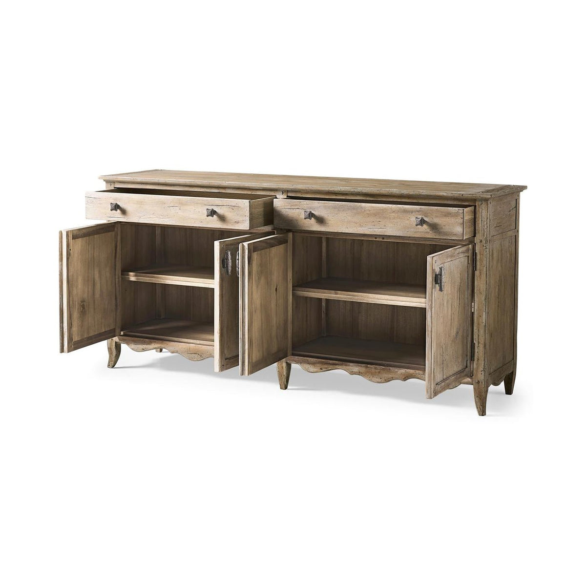Rustic French Provincial Sideboard - English Georgian America