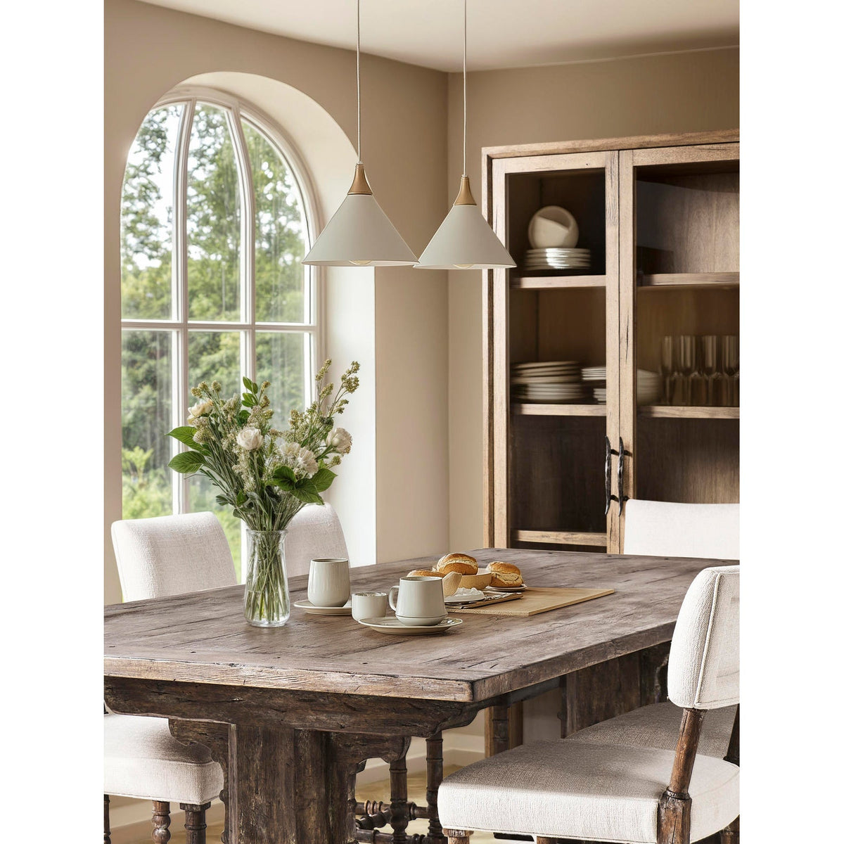 Rustic Glass Door Display Cabinet - English Georgian America