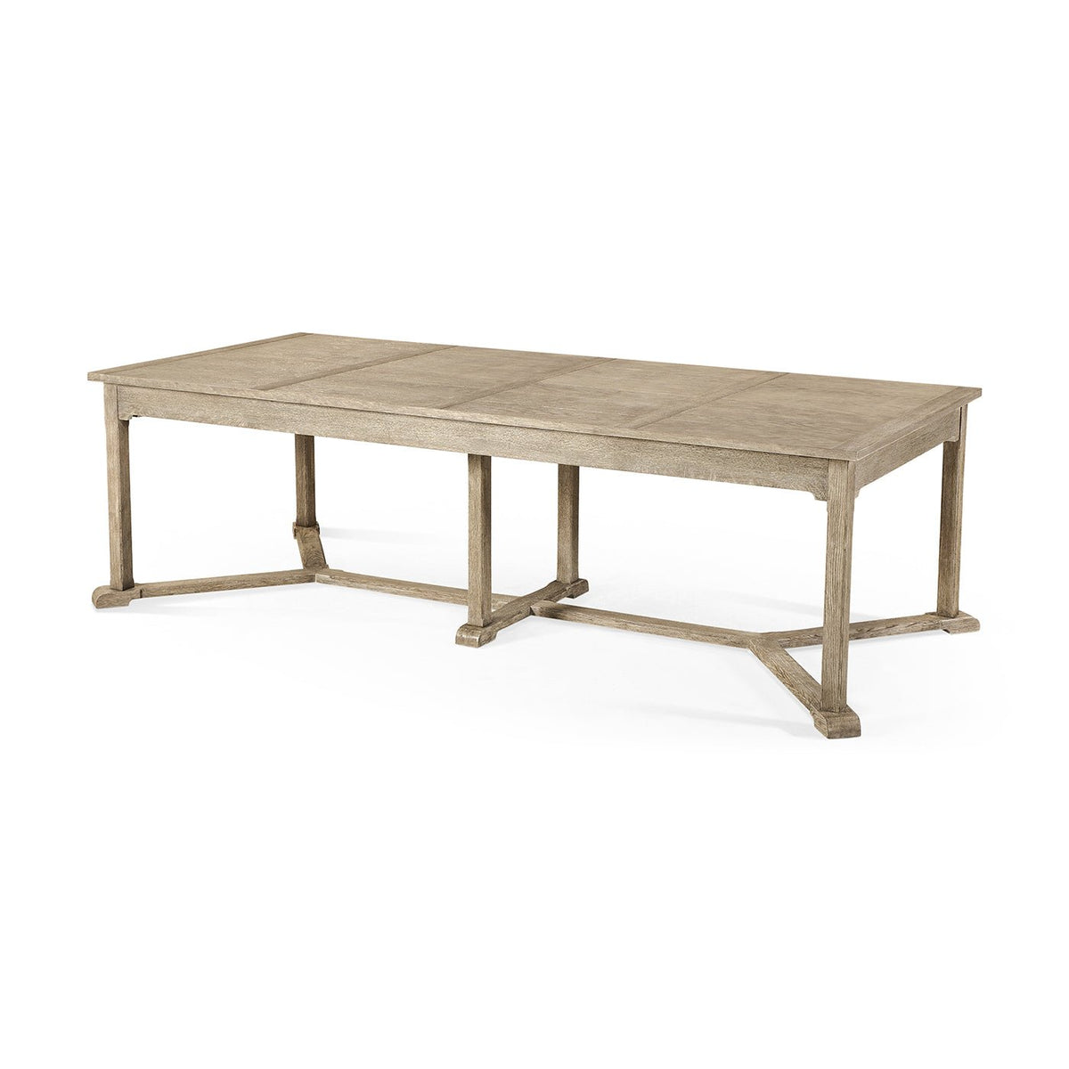 Rustic Grayed Oak Extension Dining Table - English Georgian America