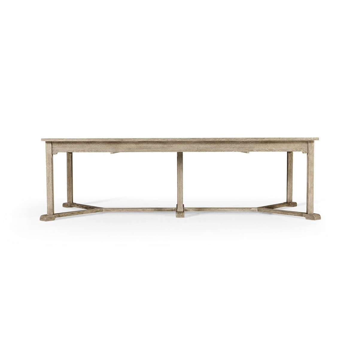 Rustic Grayed Oak Extension Dining Table - English Georgian America