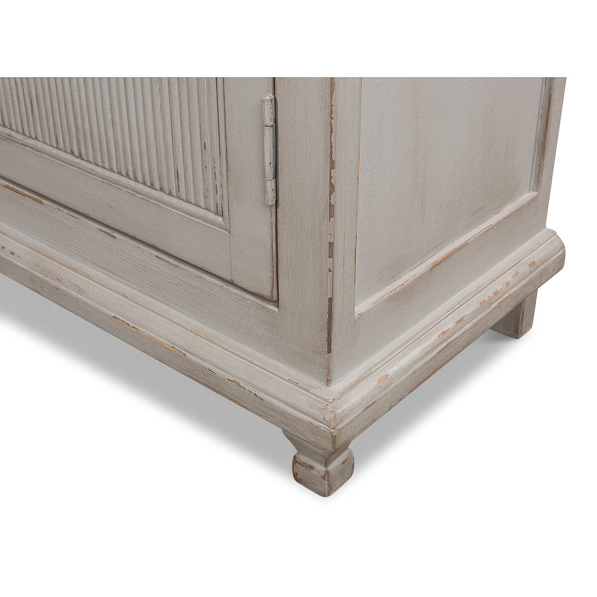 Rustic Grey Painted Bookcase - English Georgian America