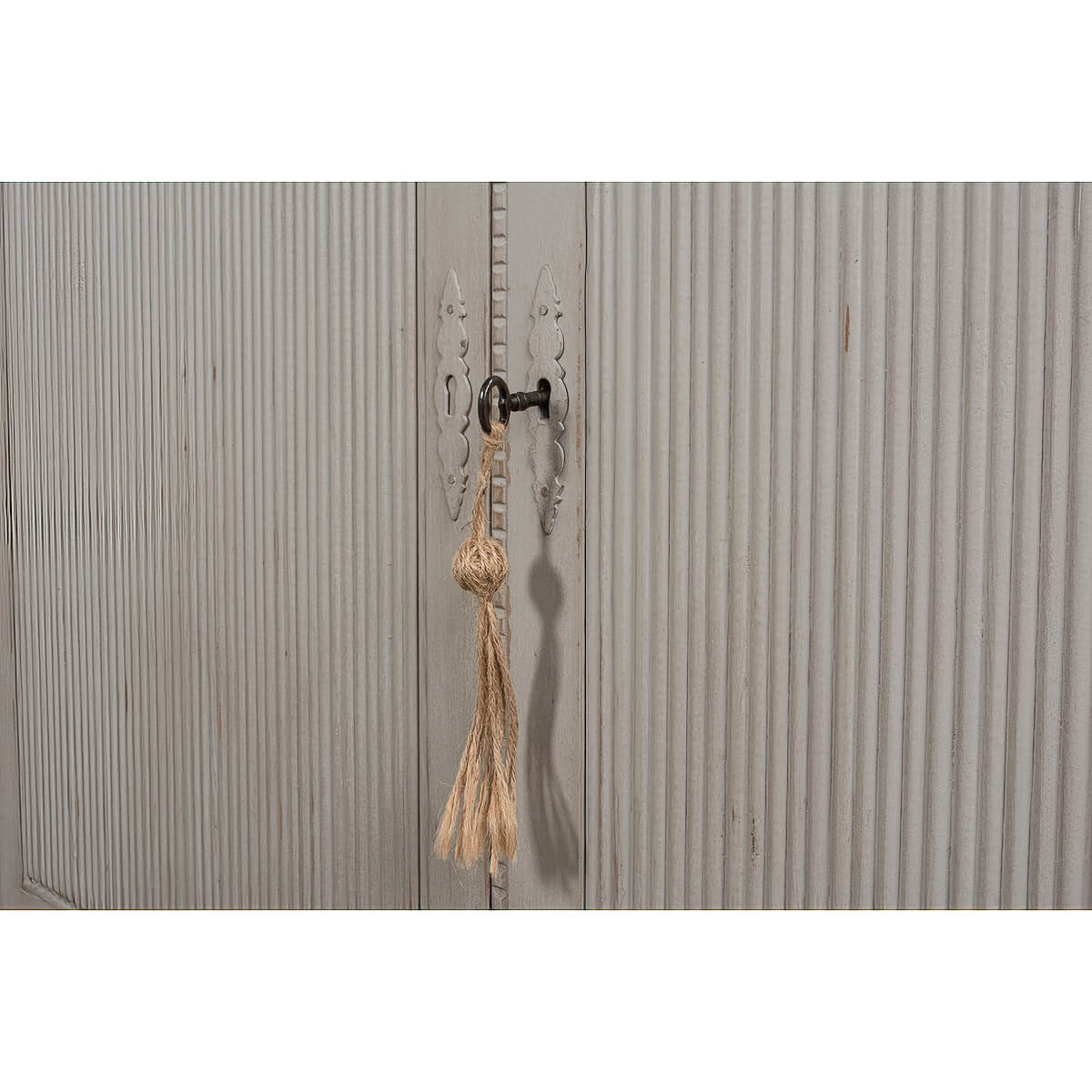 Rustic Grey Painted Bookcase - English Georgian America