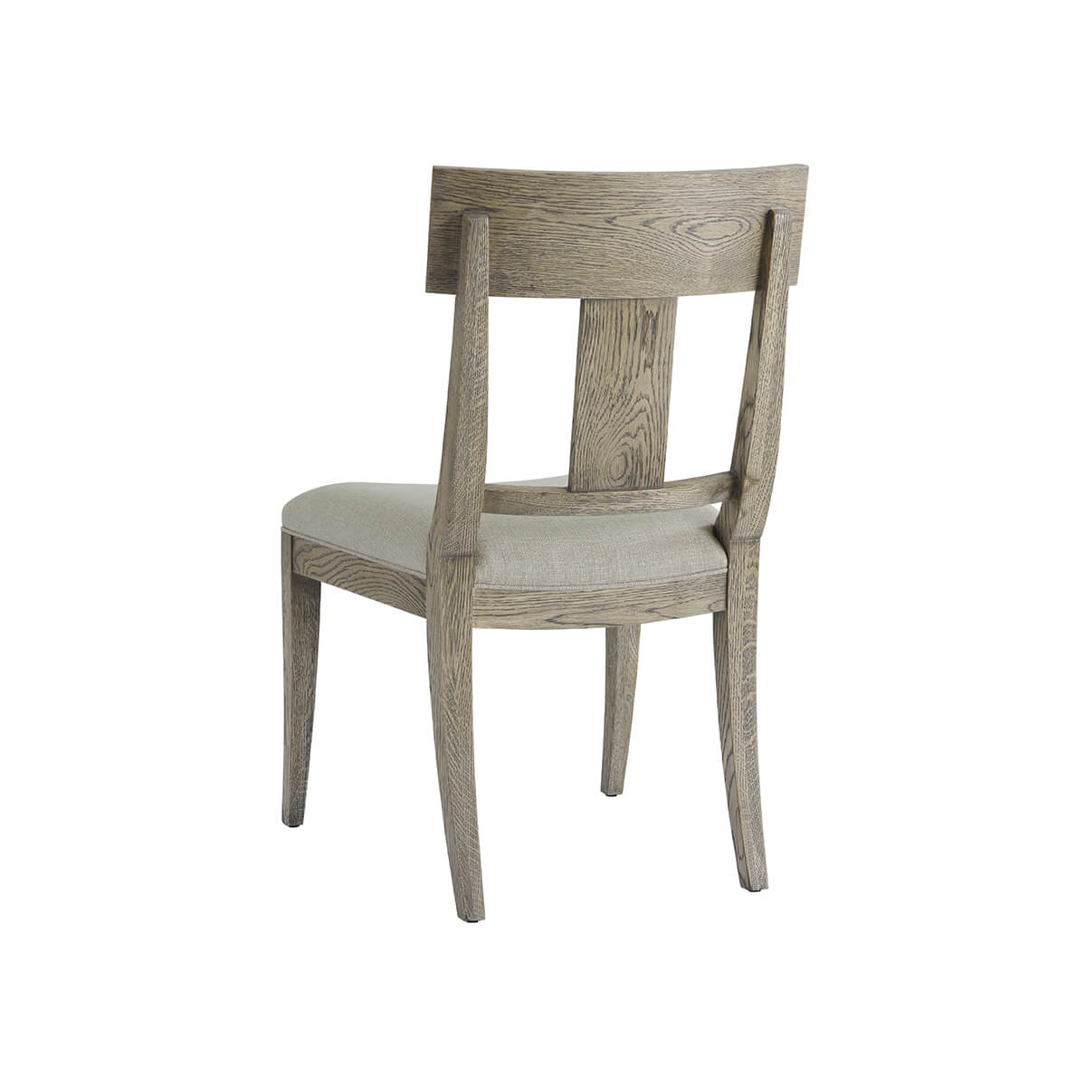 Rustic Greyed Oak Klismos Dining Chair - English Georgian America