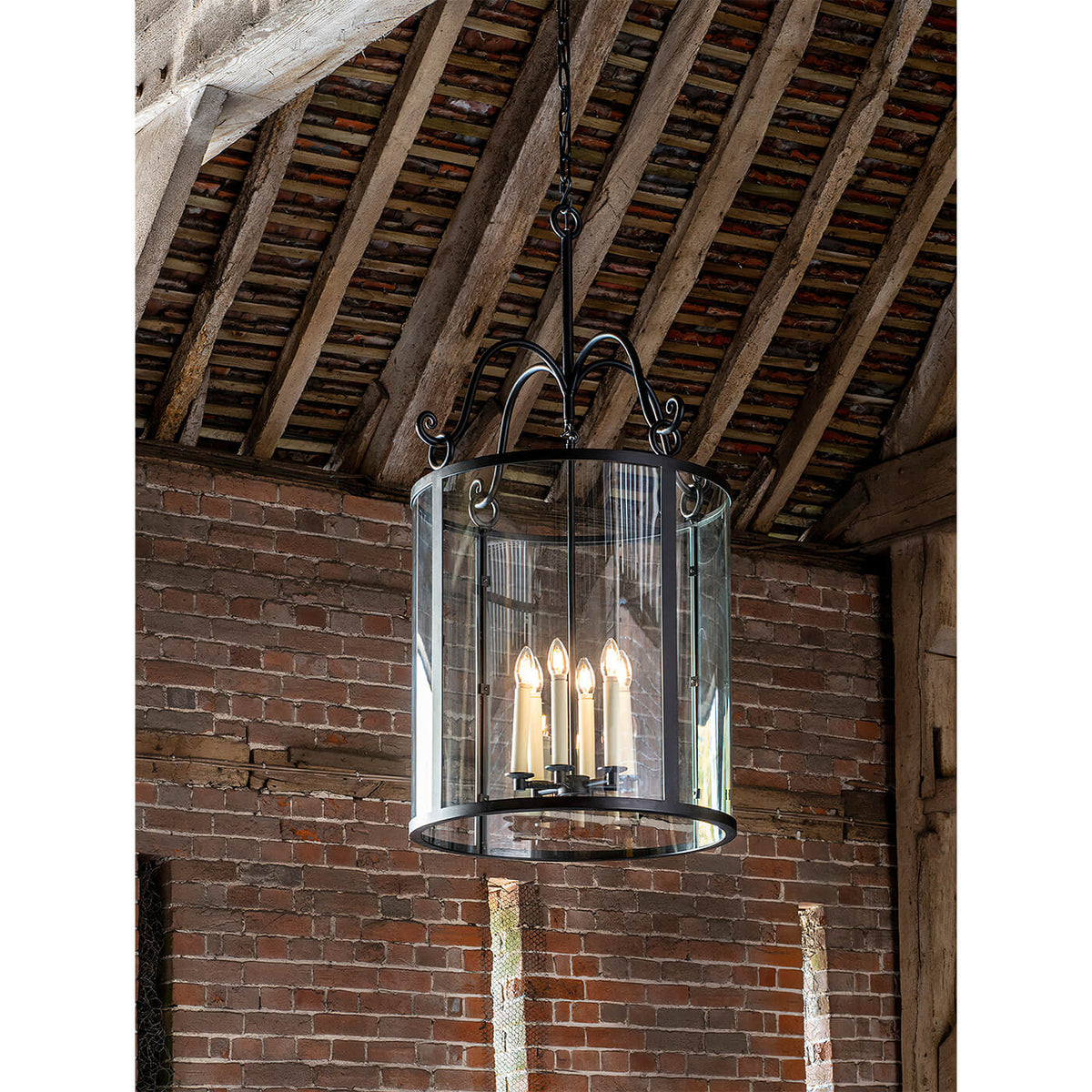 Rustic Hall Lantern - English Georgian America